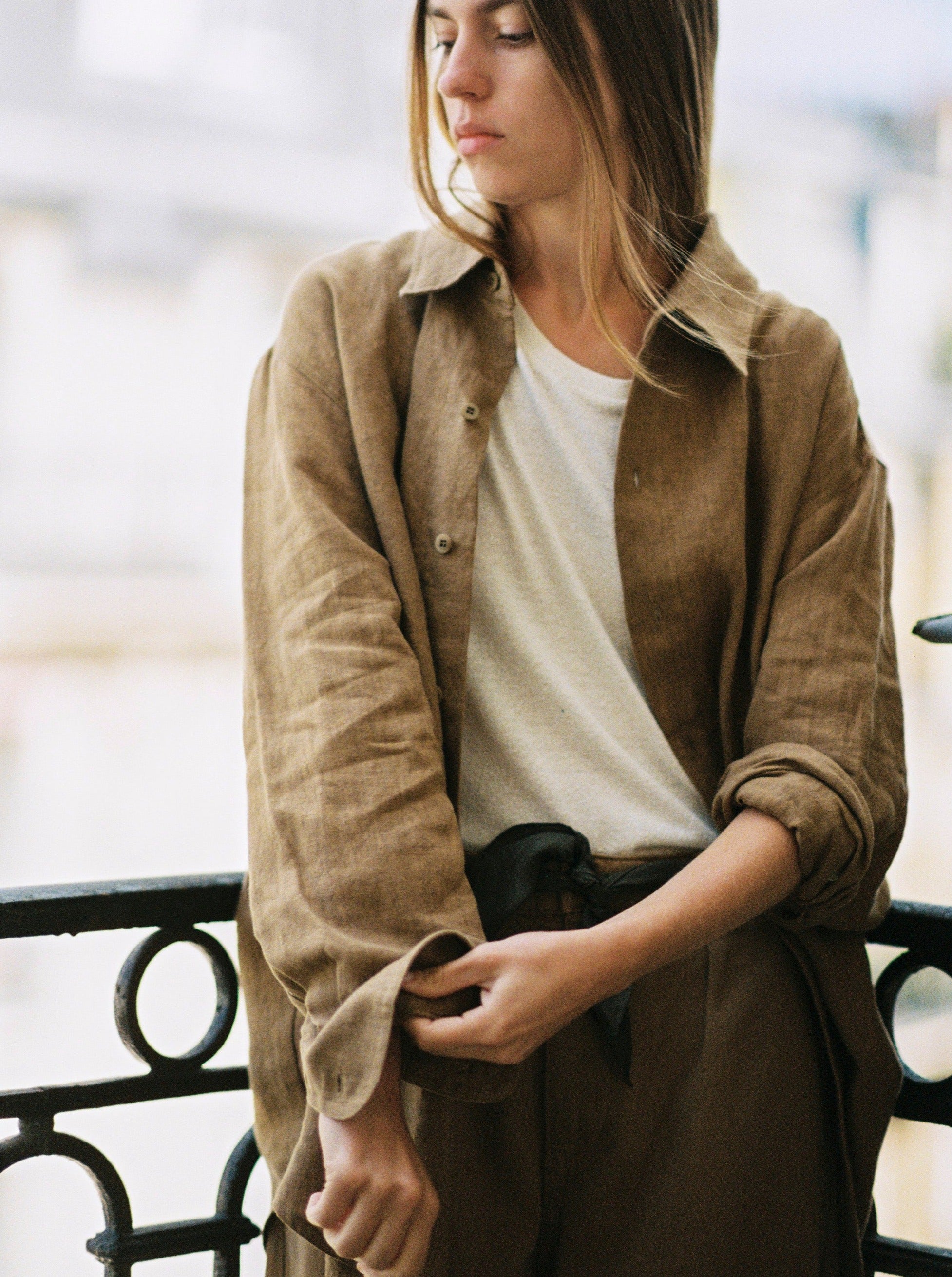 (Imperfect) Vija Shirt, Linen, Khaki