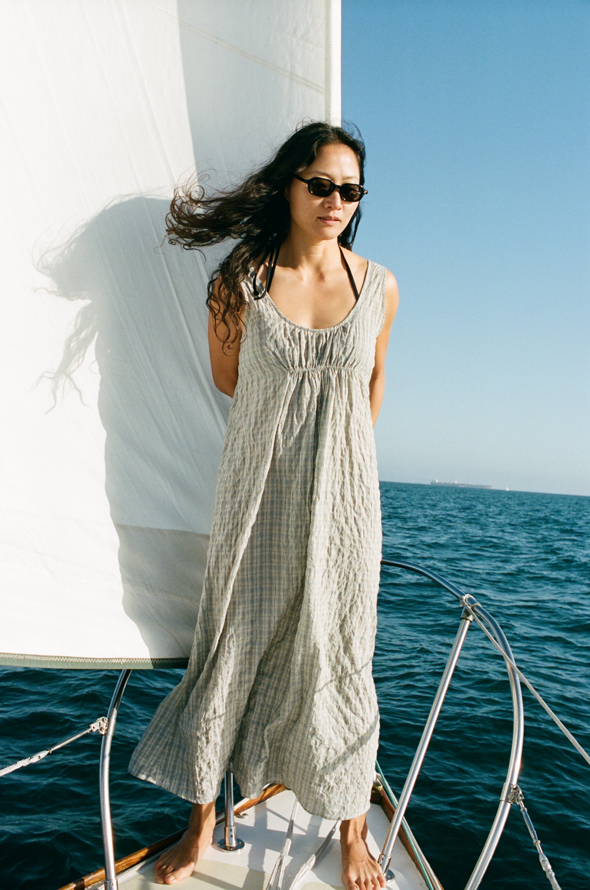 Colina Dress, Japanese Organic Cotton, Picnic