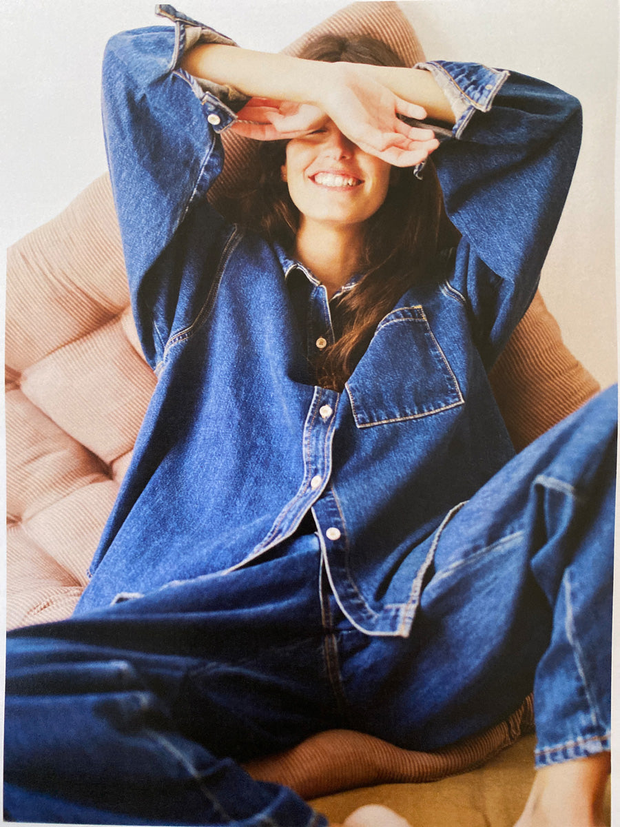 Denim Marcie Shirt, Tencel Denim, Vintage Dark