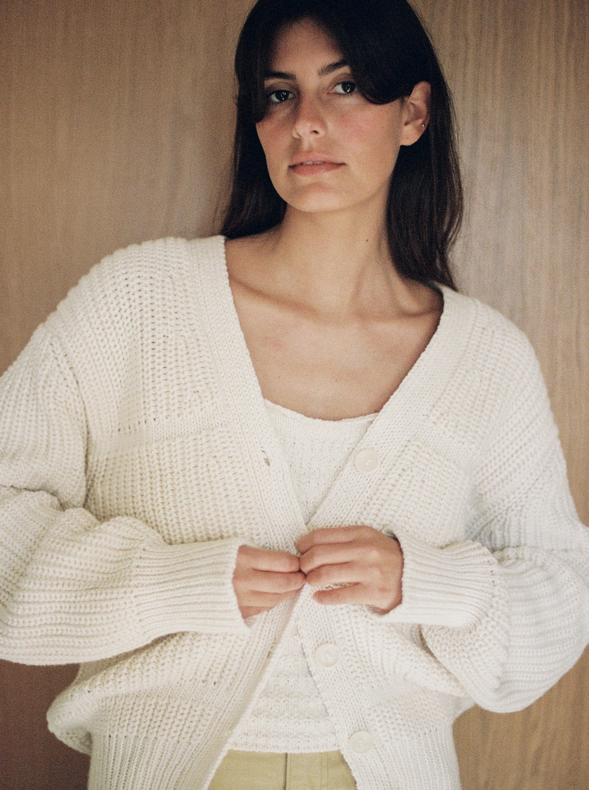 Tanguis Cotton offers Rachel Cardigan | White Cotton Cardigan | Vintage Style Pointelle Cardigan