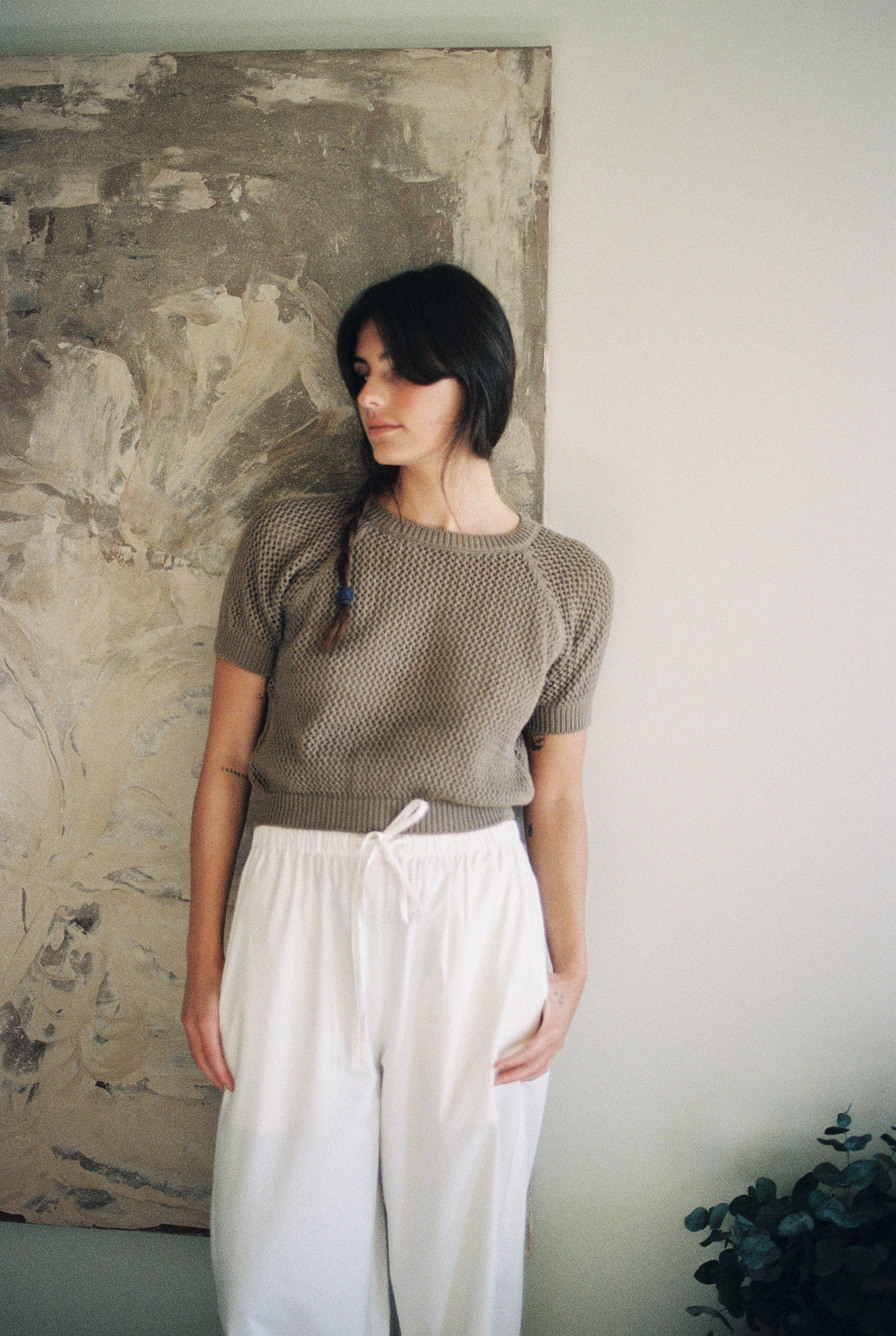 (Imperfect) Lloyd Shirt, Organic Tanguis Cotton, Taupe