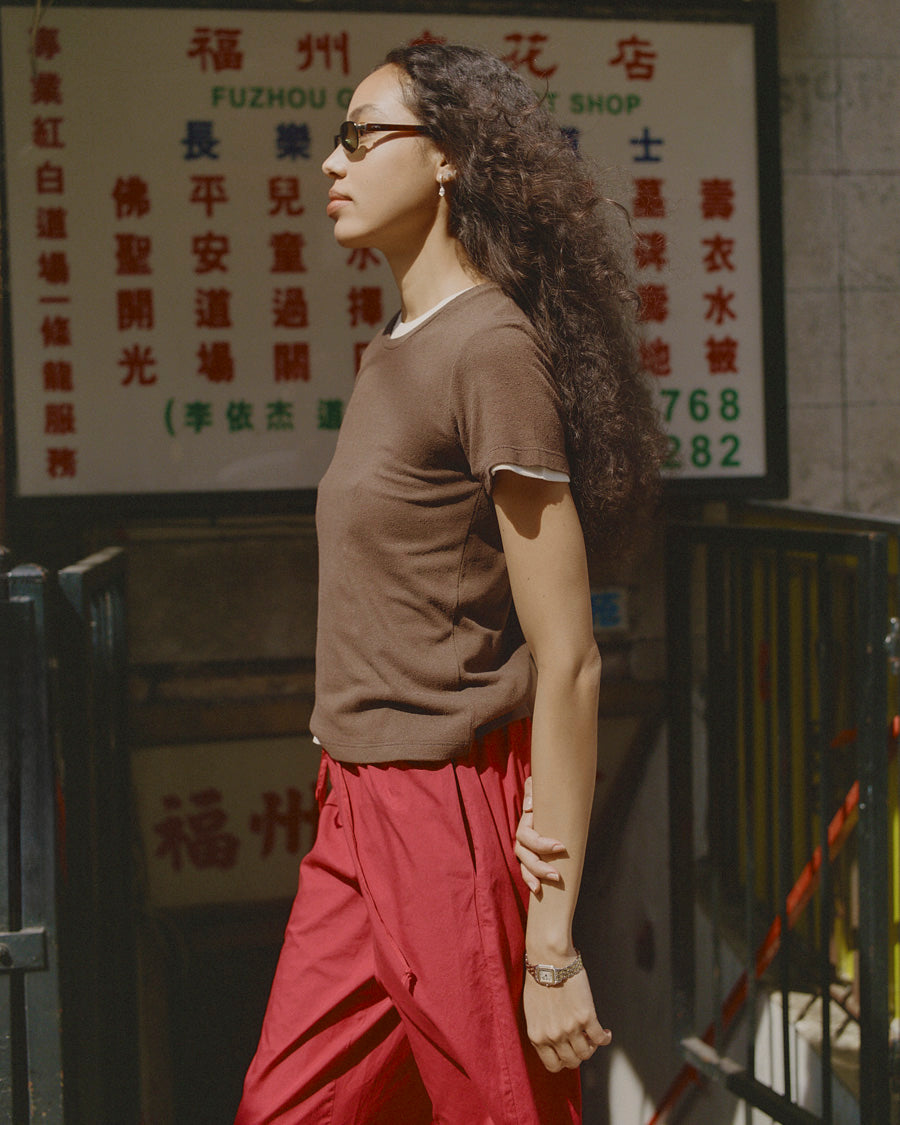 All Day Pant, Organic Poplin, Tomato