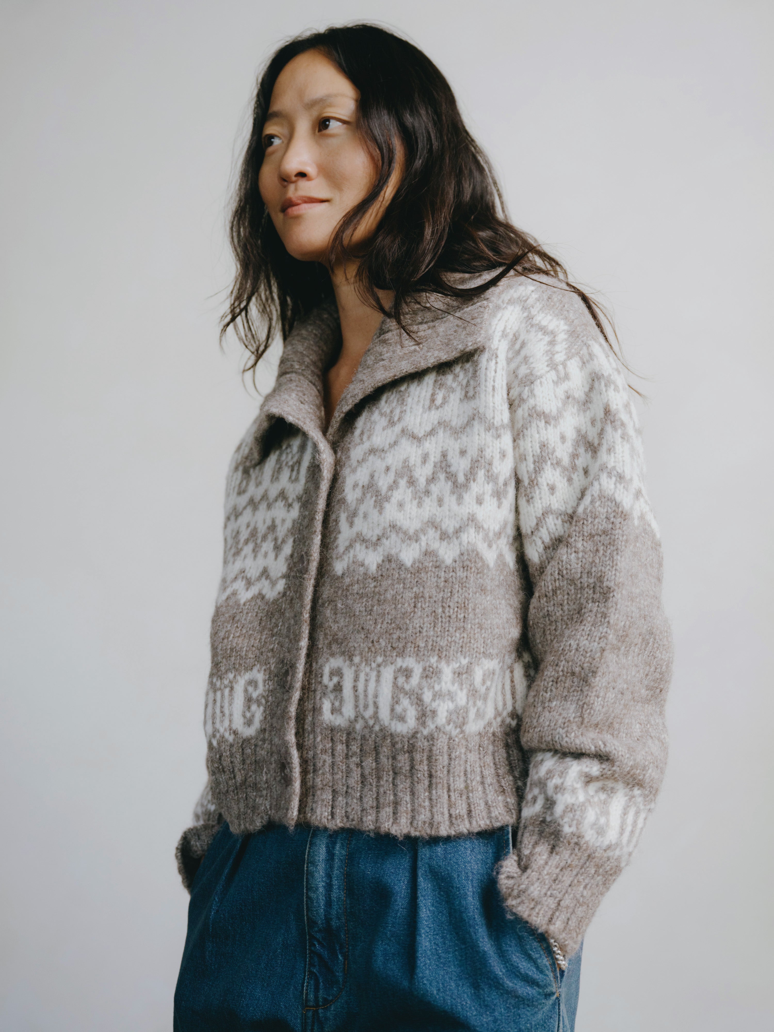 Cabin Cardi, Alpaca Cotton, Shrub