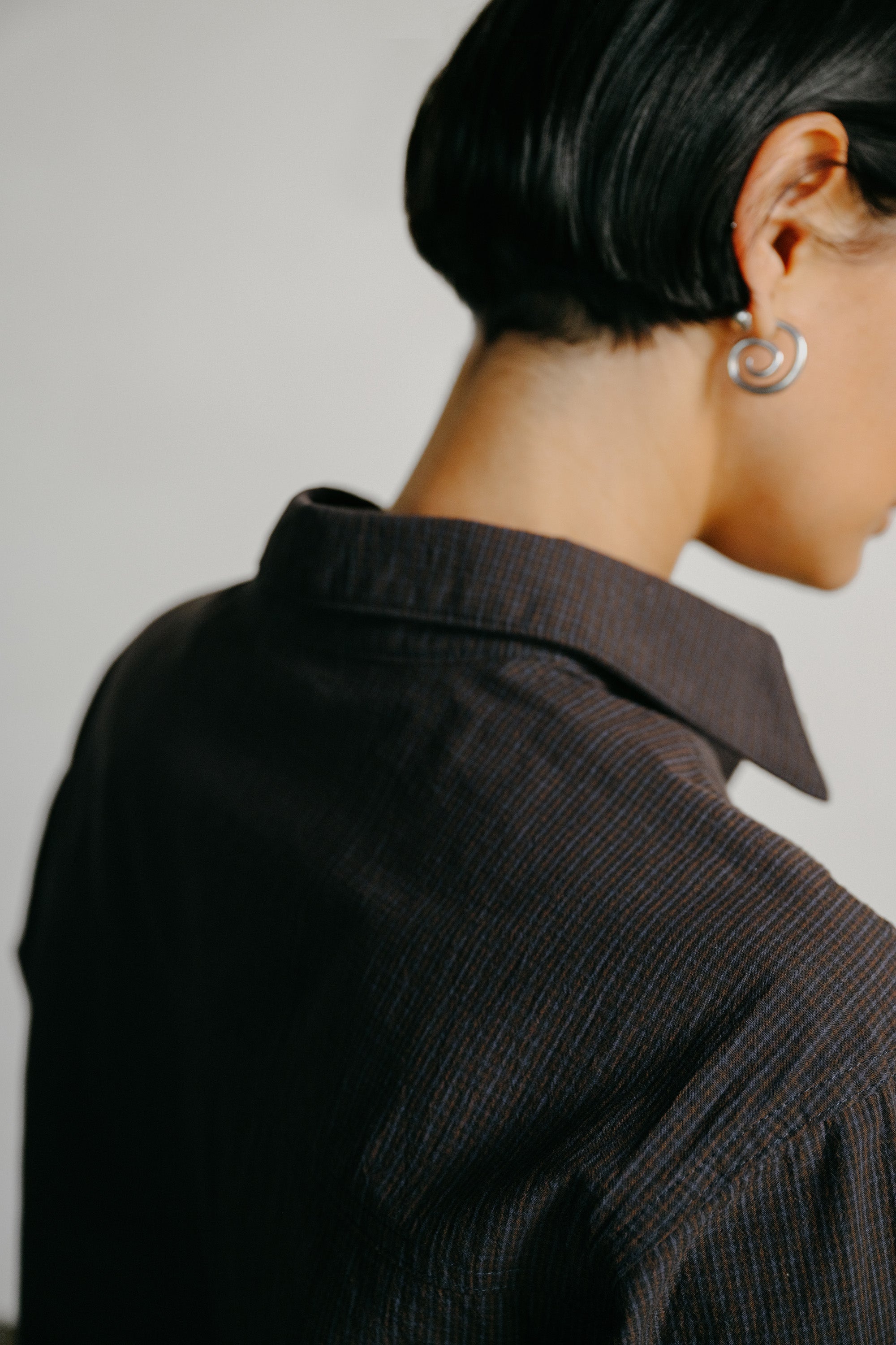 (Imperfect) Marcie Shirt, Japanese Organic Cotton, Navy Check