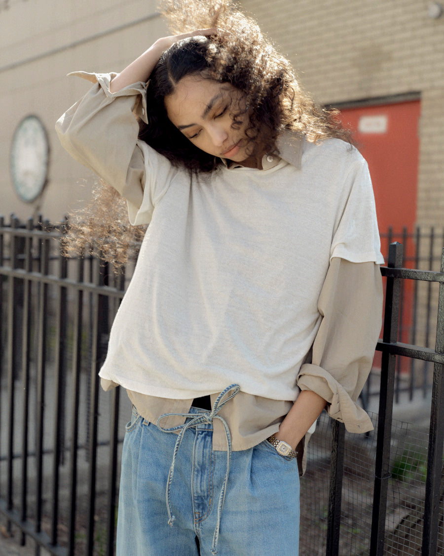Big Tee, Regen Silk Noil Jersey, Natural