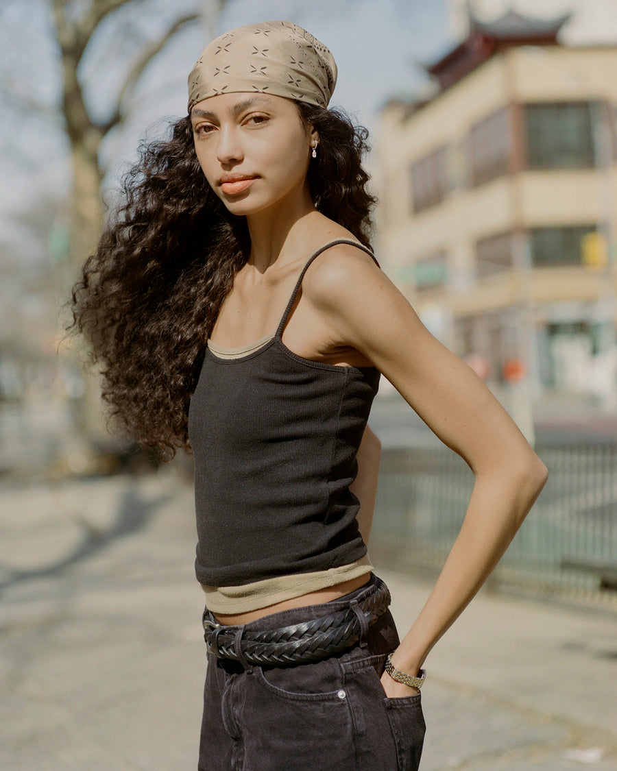 1930s Bandana, Regen Silk, Khaki