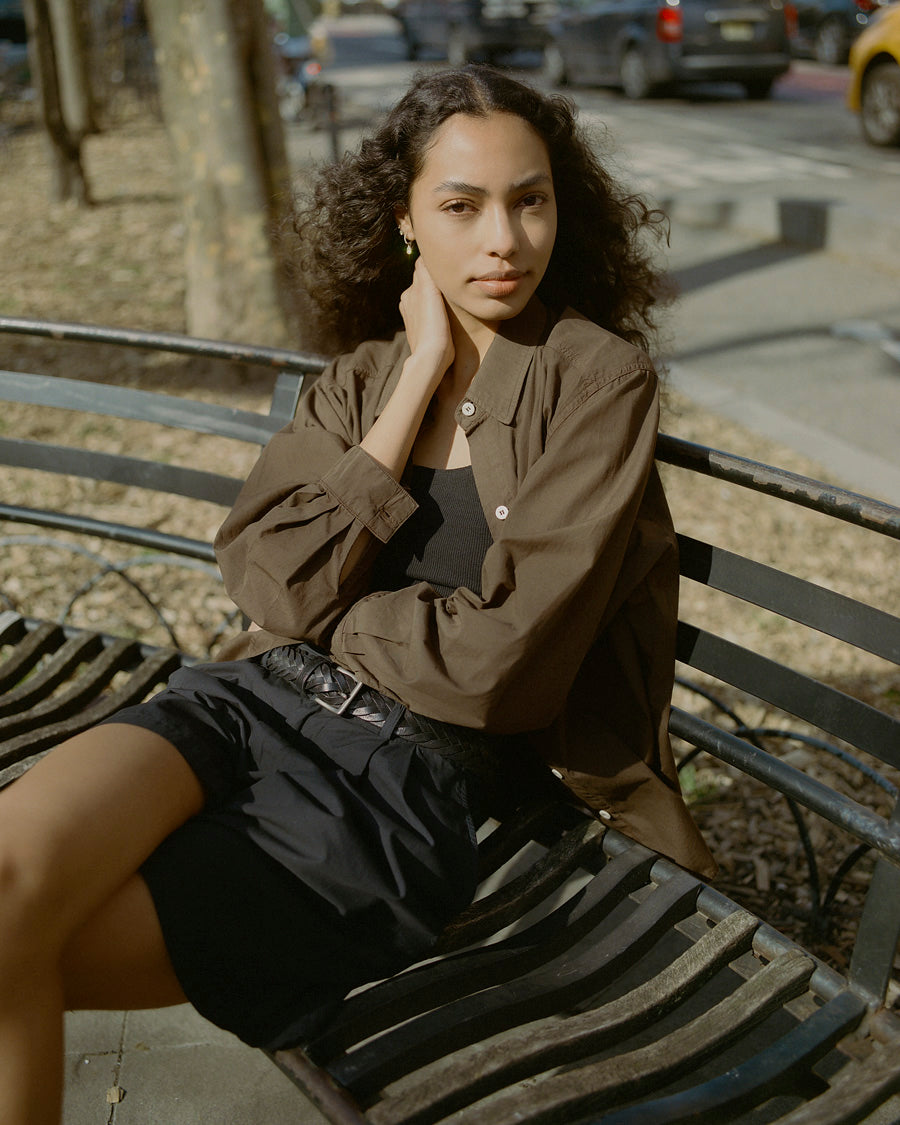 Marcie Shirt, Organic Poplin, Manzanita