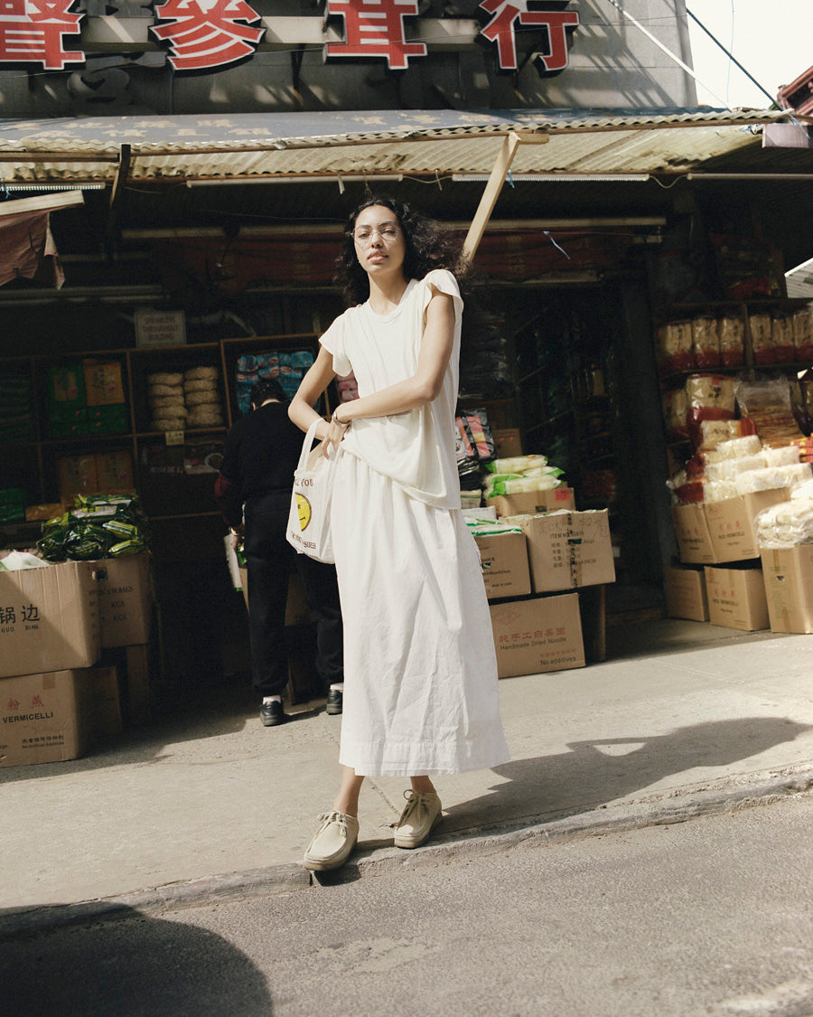 Extra Oversized Silk Noil Tee | OZMA