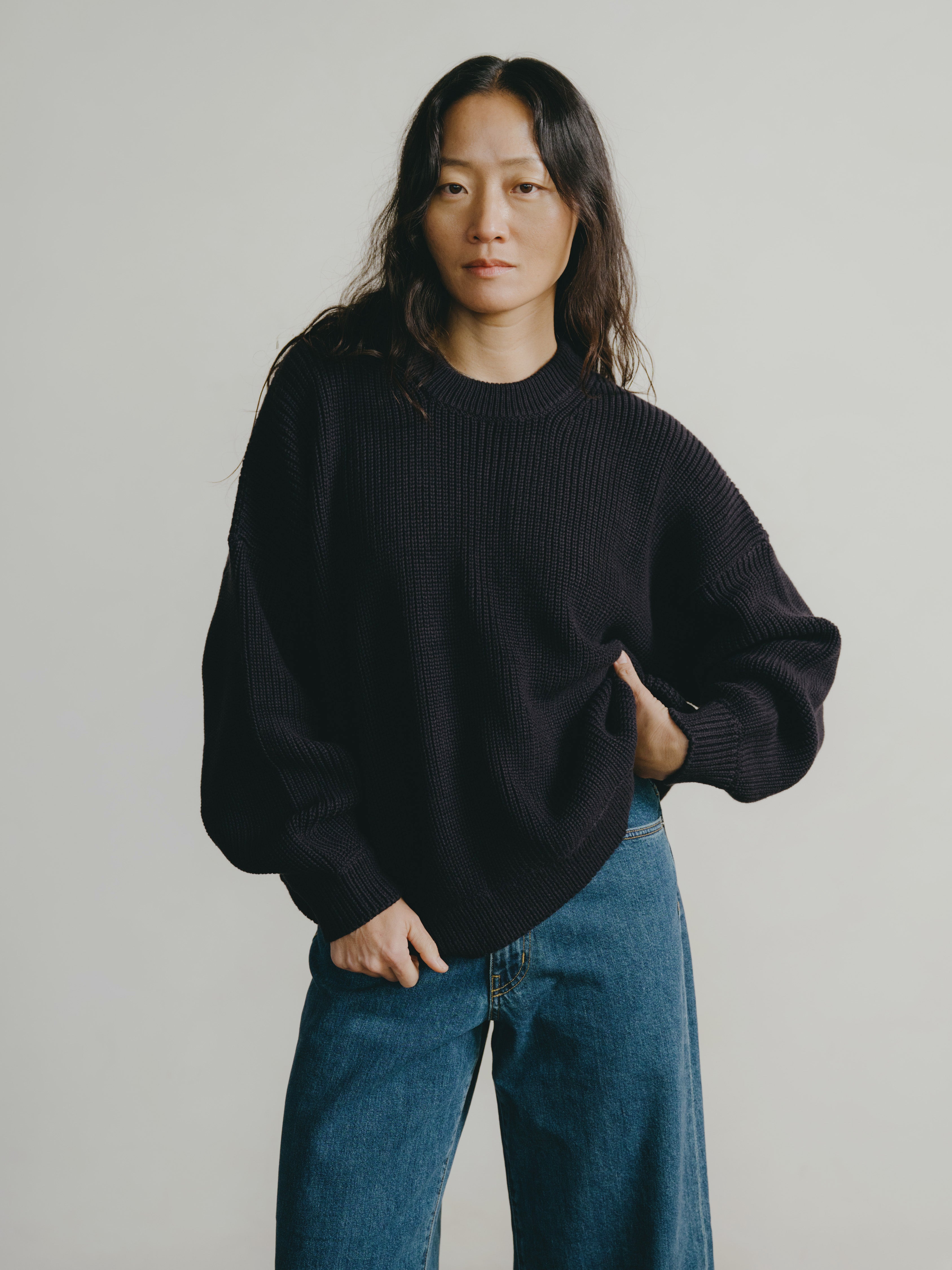 Chleo Crew, Organic Cotton, Navy