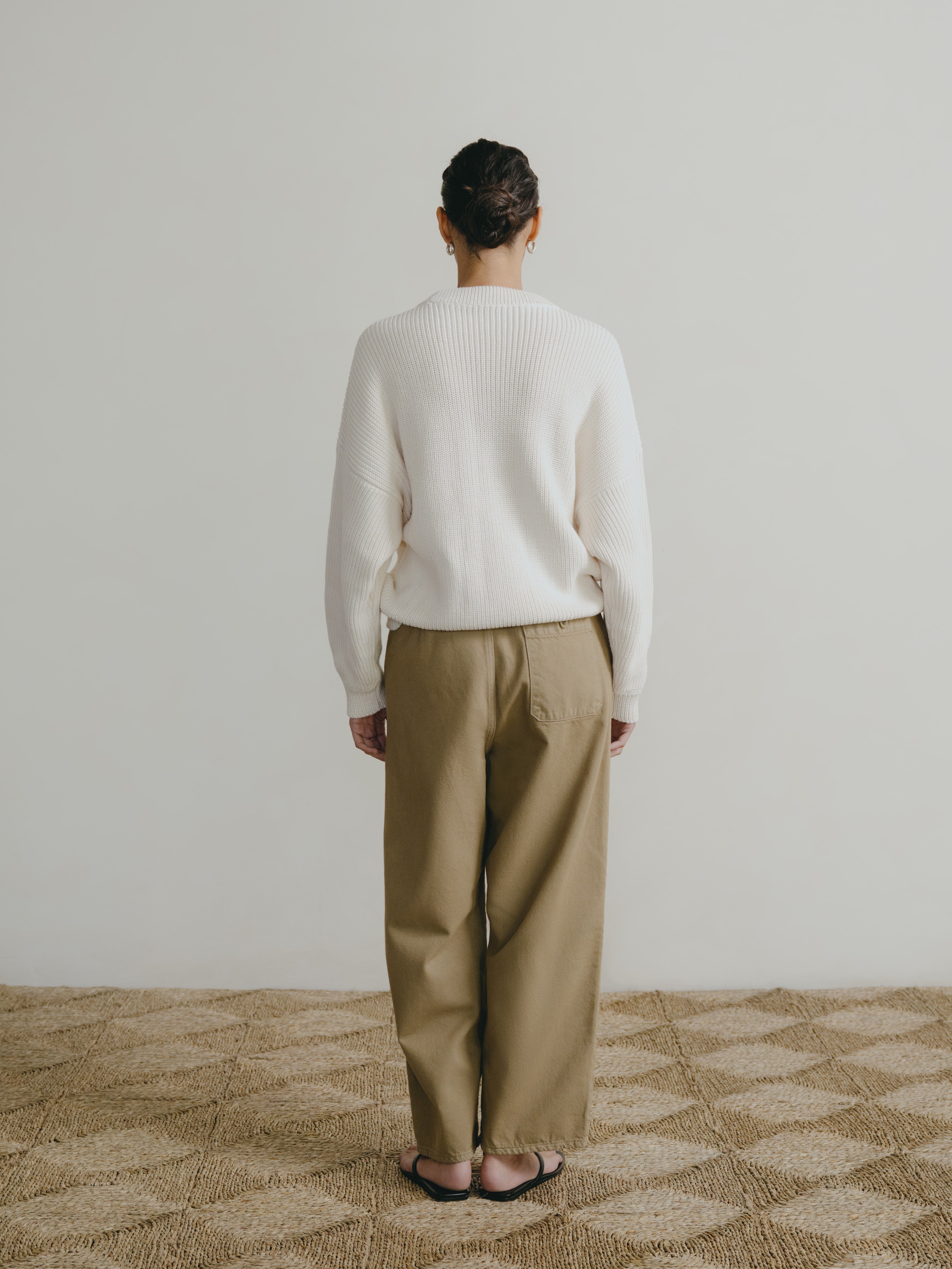 Chleo Crew, Organic Cotton, Ecru