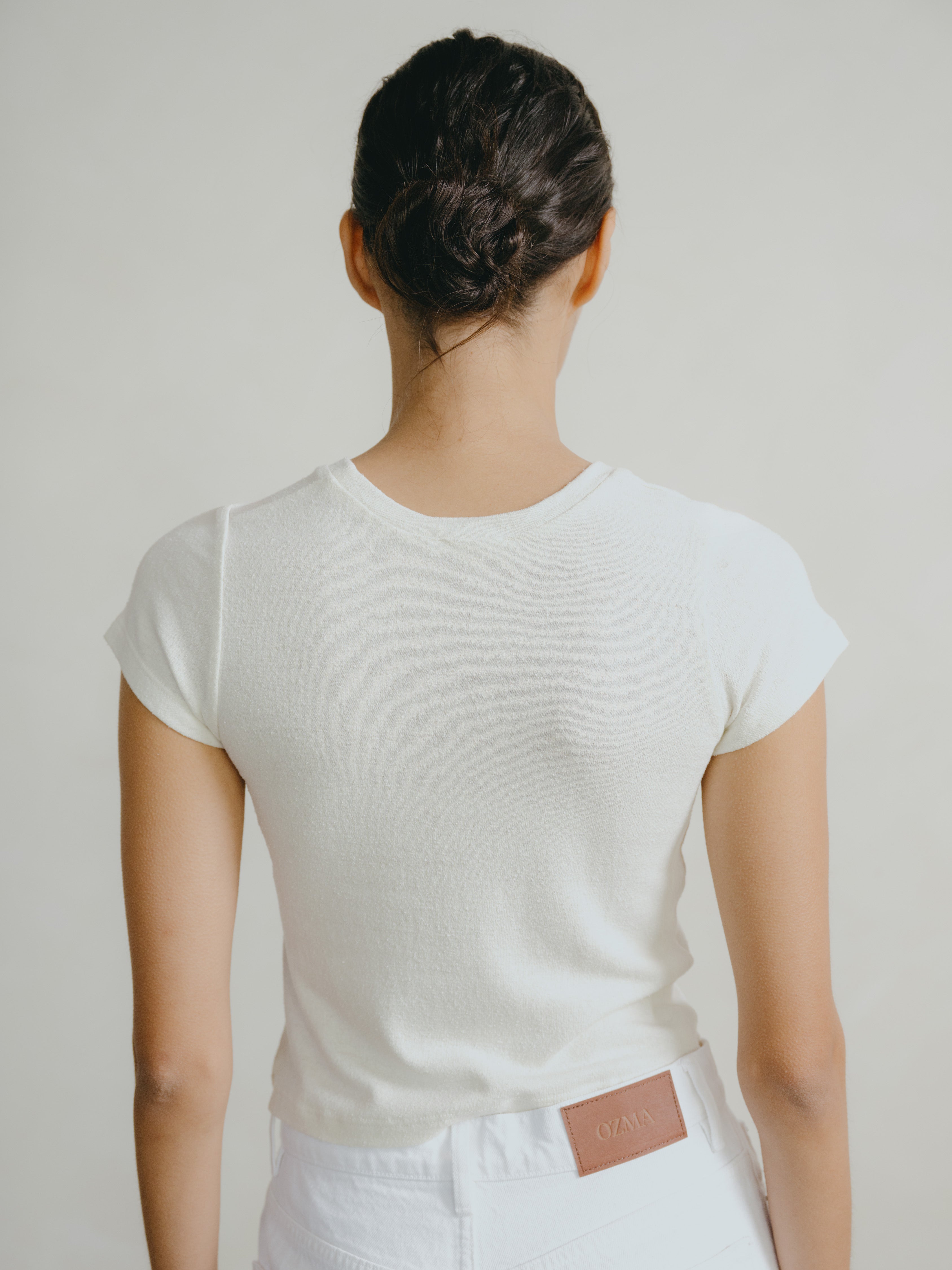 Lou Tee, Regen Silk Noil Jersey, Natural