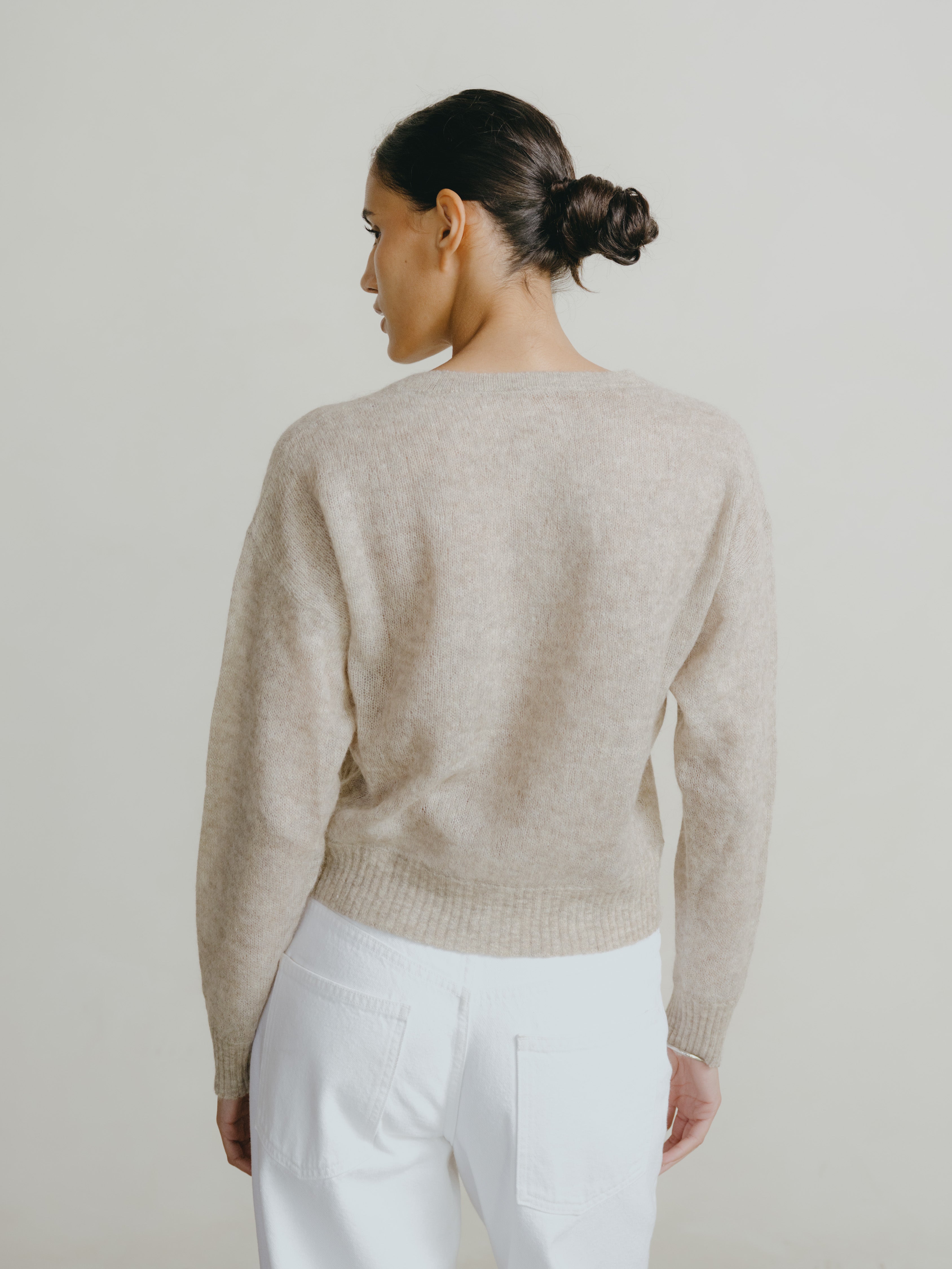 Perla Cardi, Sheer Alpaca Blend, Oatmeal