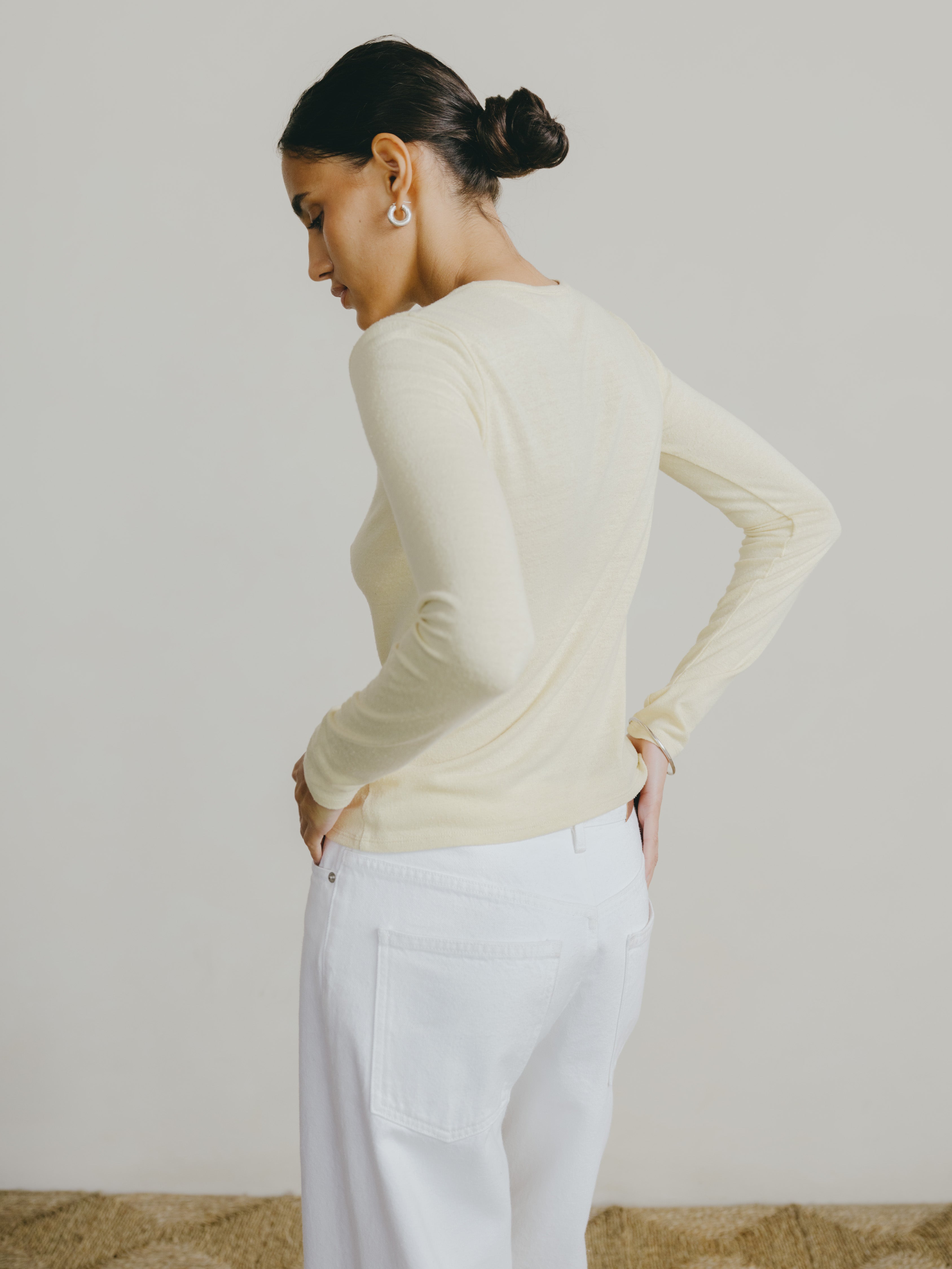 Ryan Cardi, Regen Silk Noil Jersey, Butter