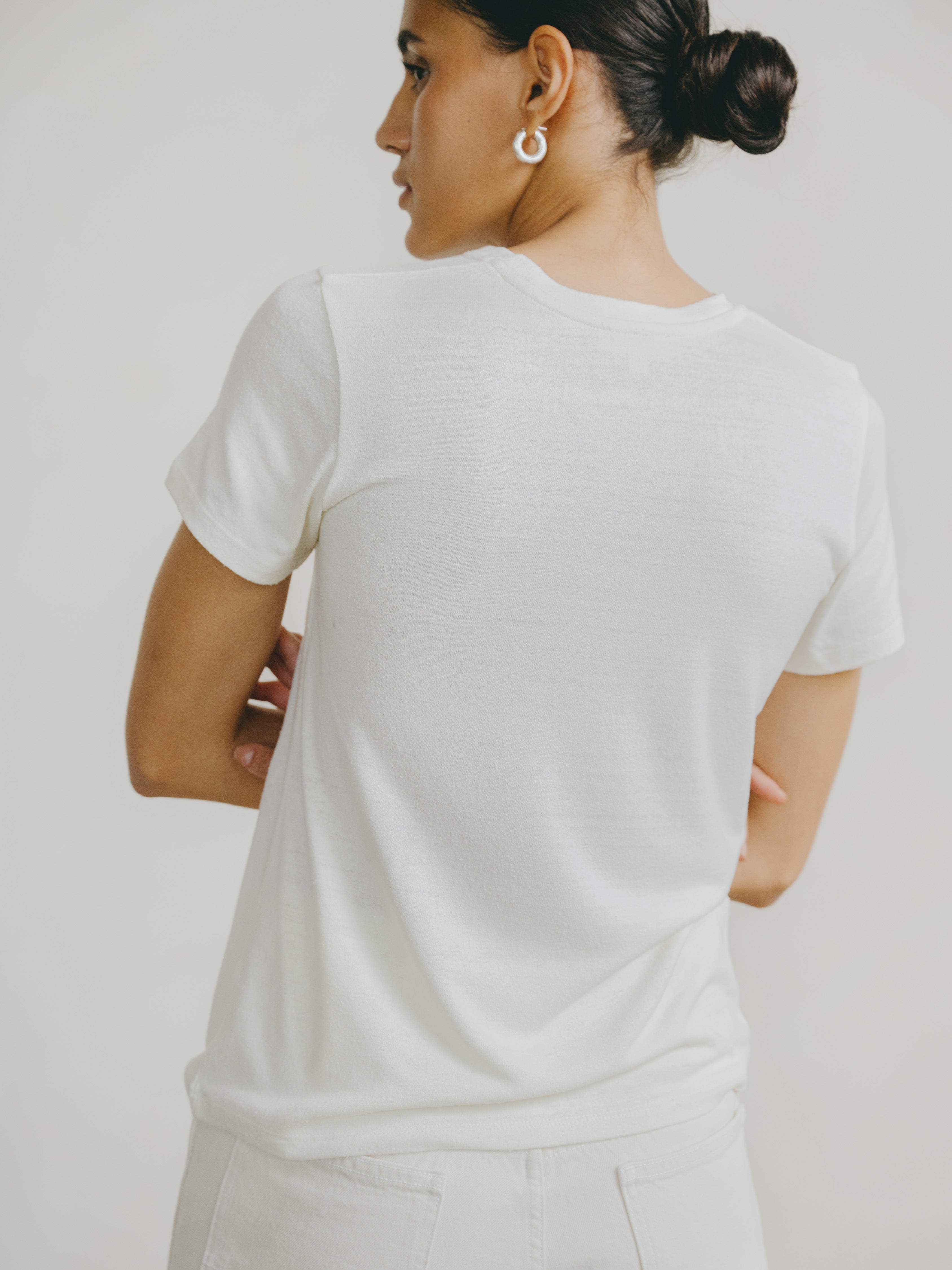 Classic Tee, Regen Silk Noil Jersey, Natural