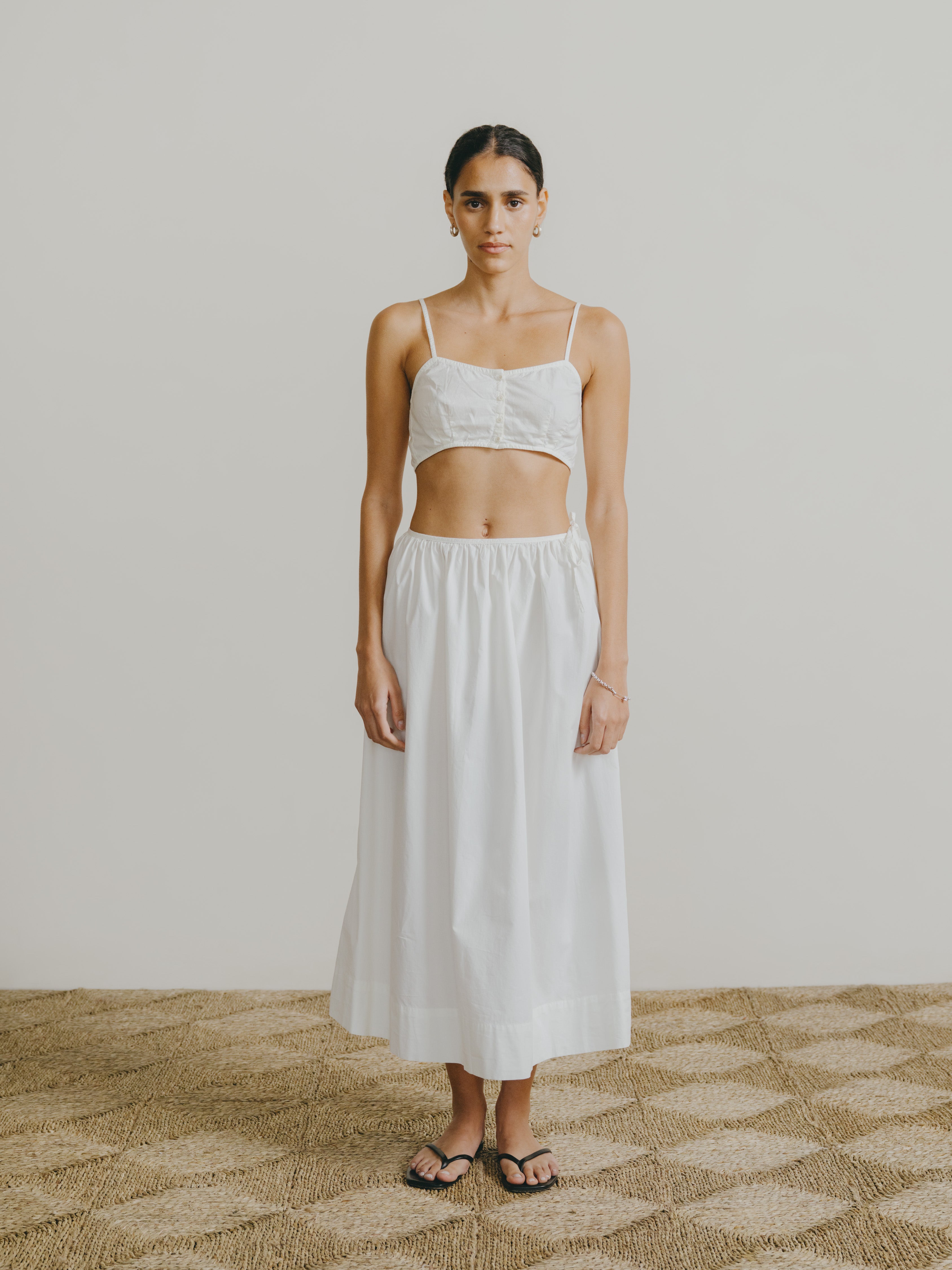 Avita Skirt, Organic Poplin, Natural