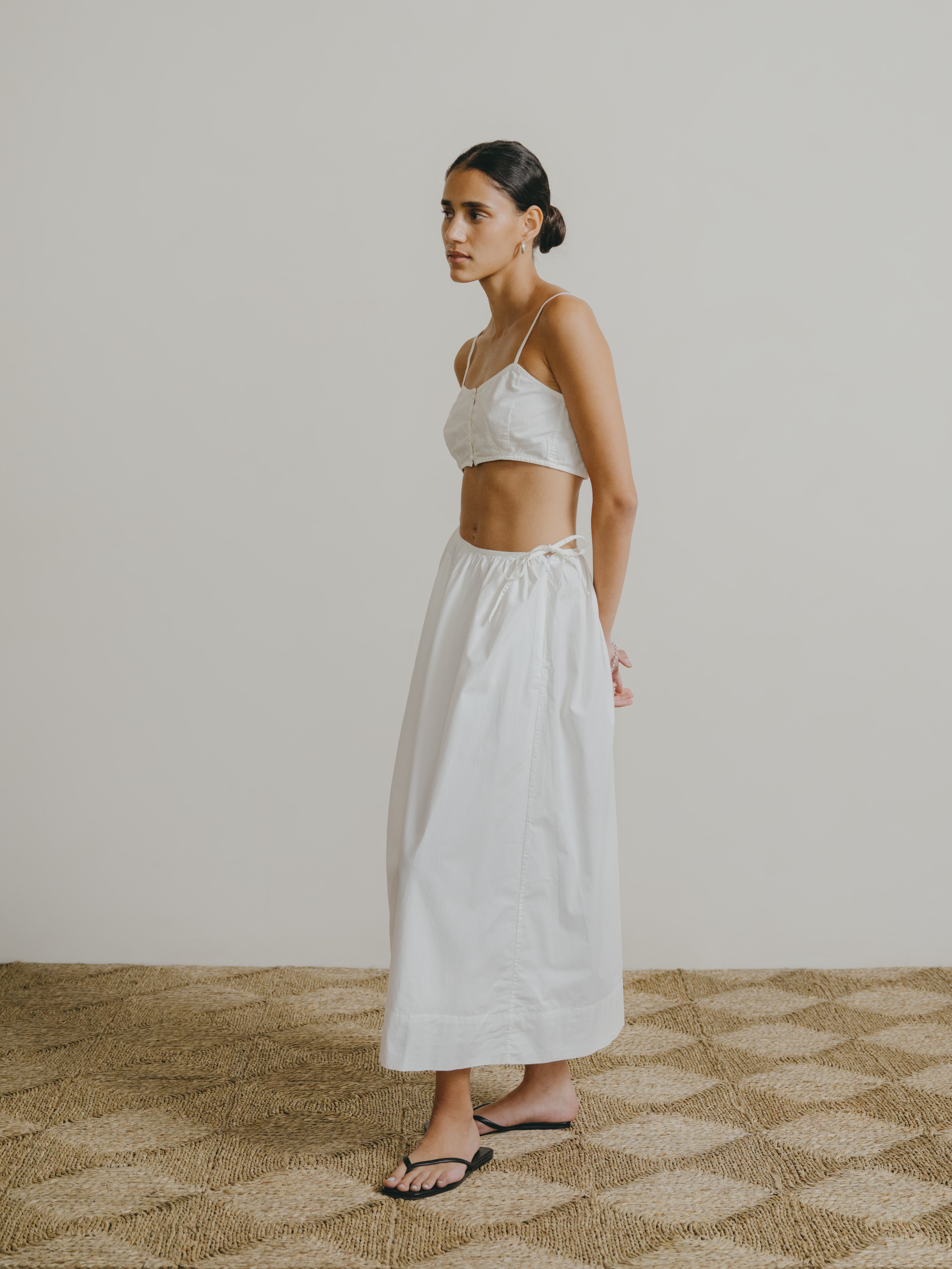 Avita Skirt, Organic Poplin, Natural