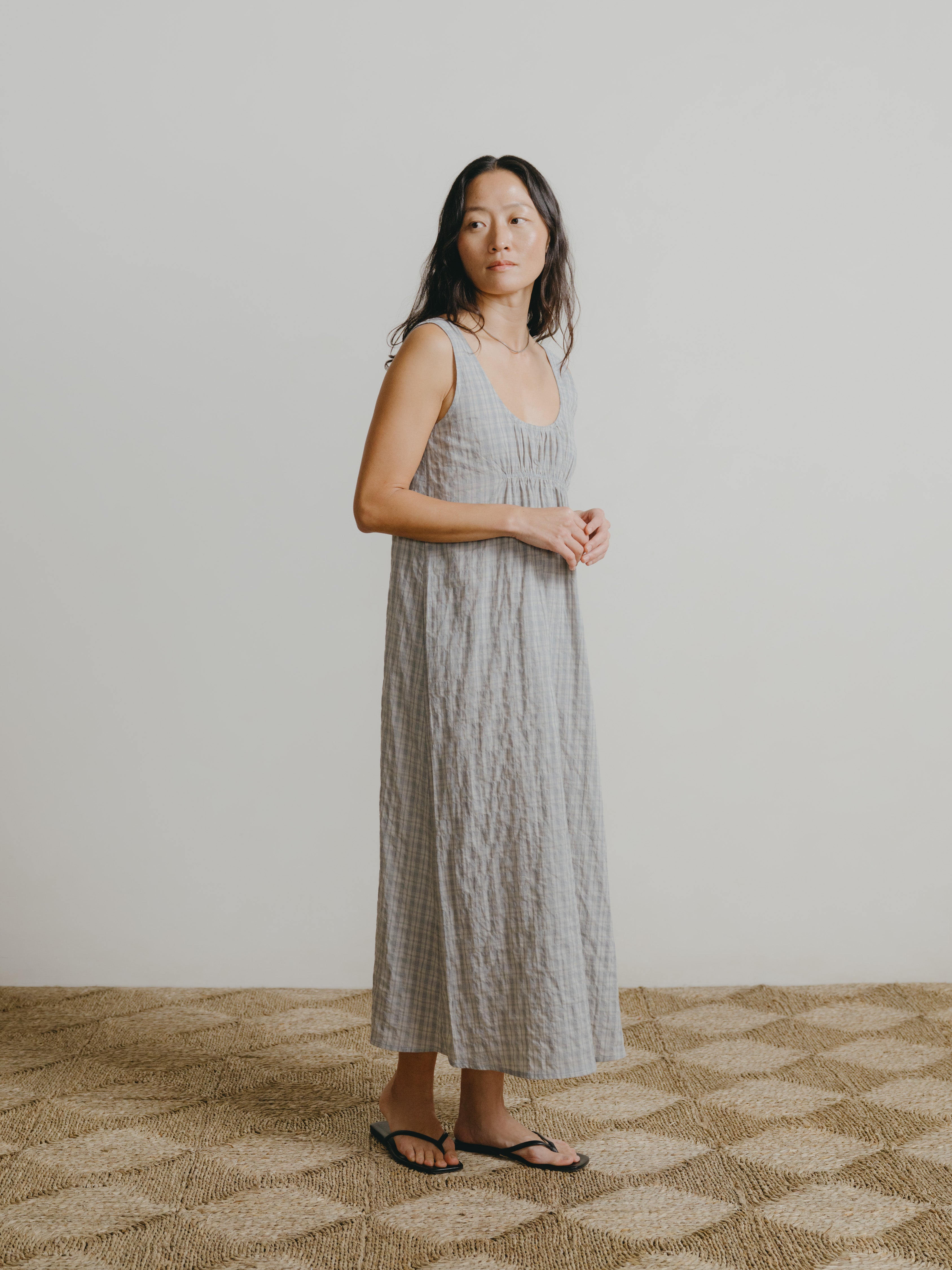 Colina Dress, Japanese Organic Cotton, Picnic