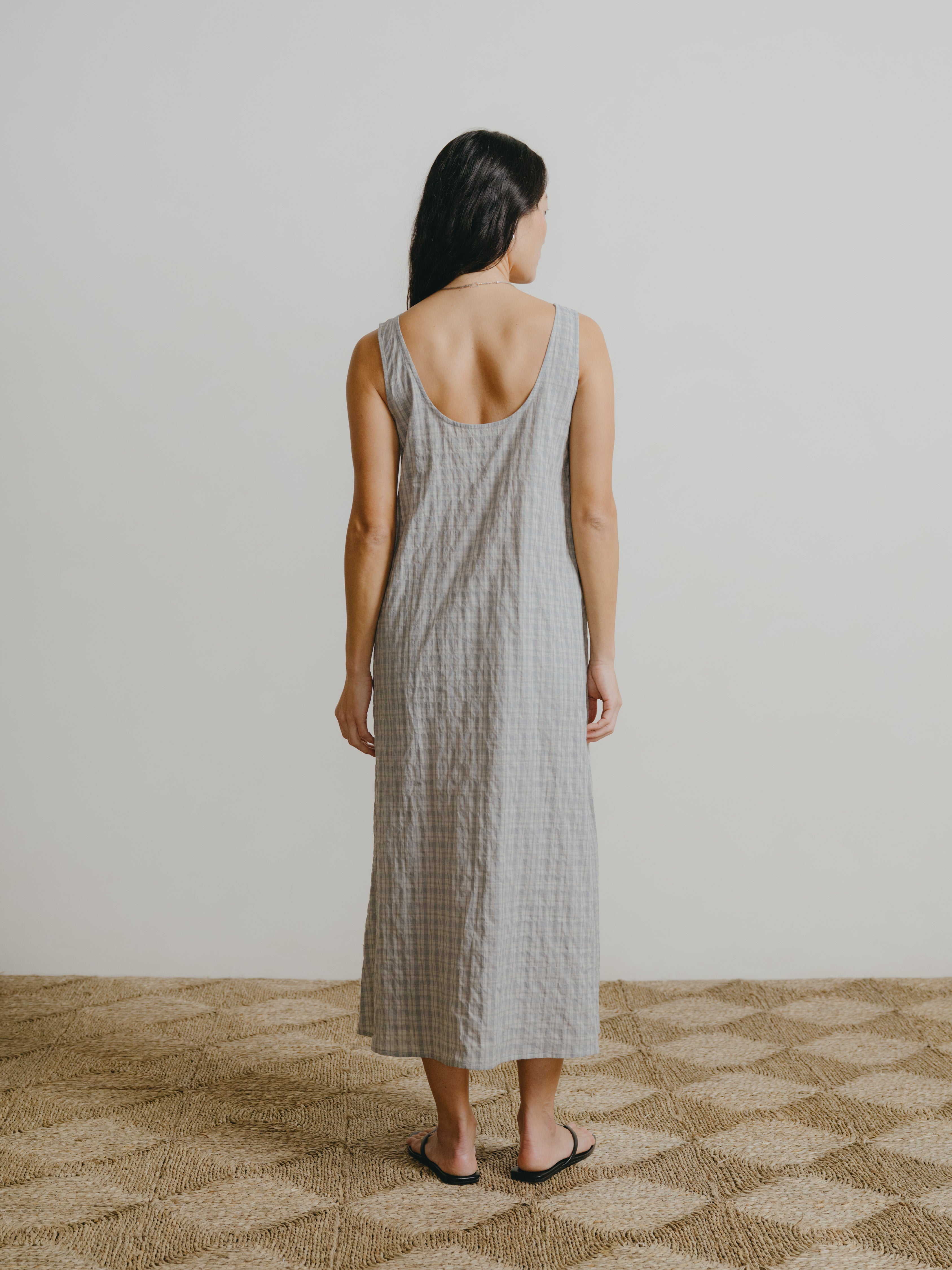 Colina Dress, Japanese Organic Cotton, Picnic