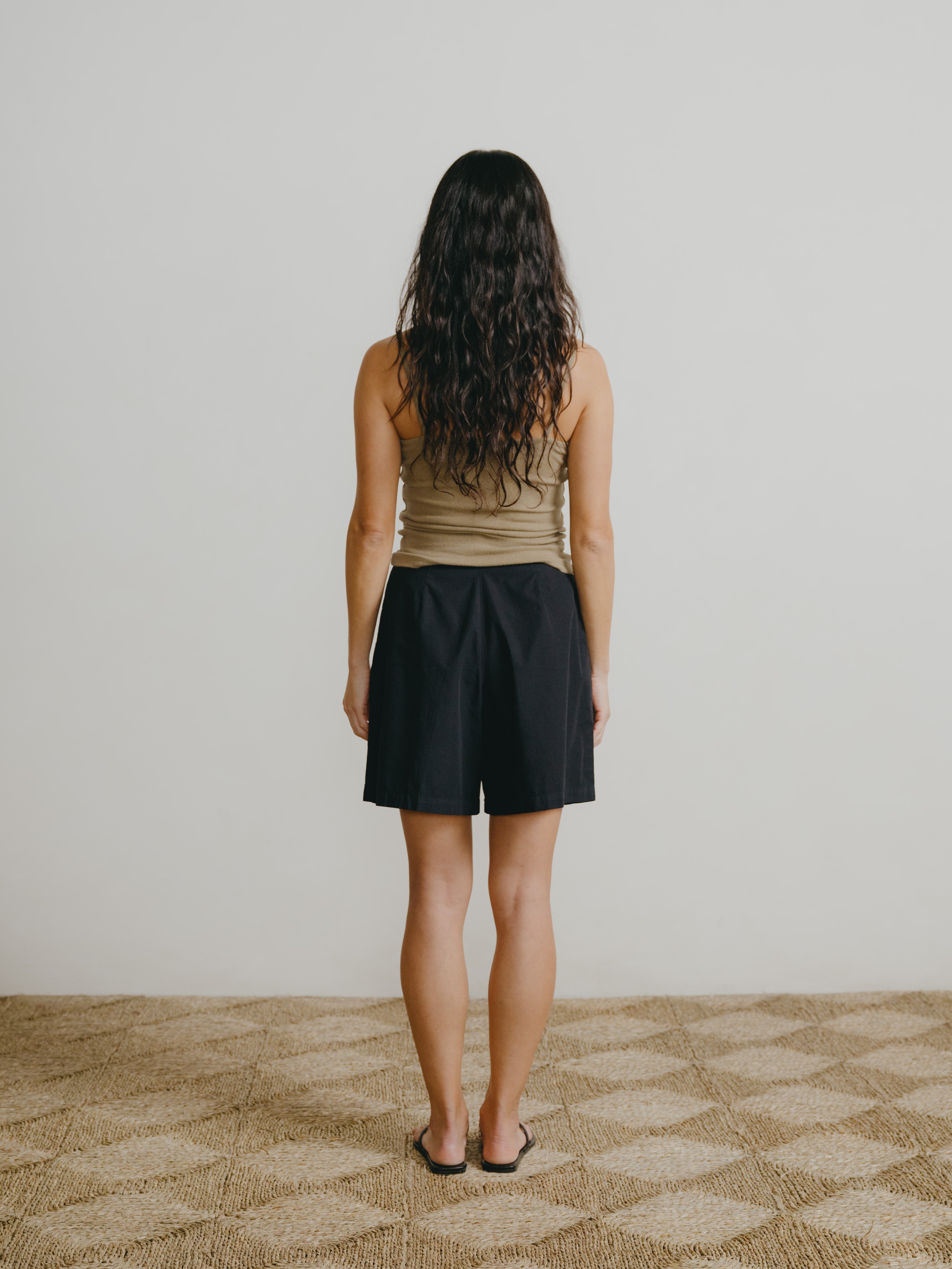 Pfeiffer Short, Organic Poplin, Black