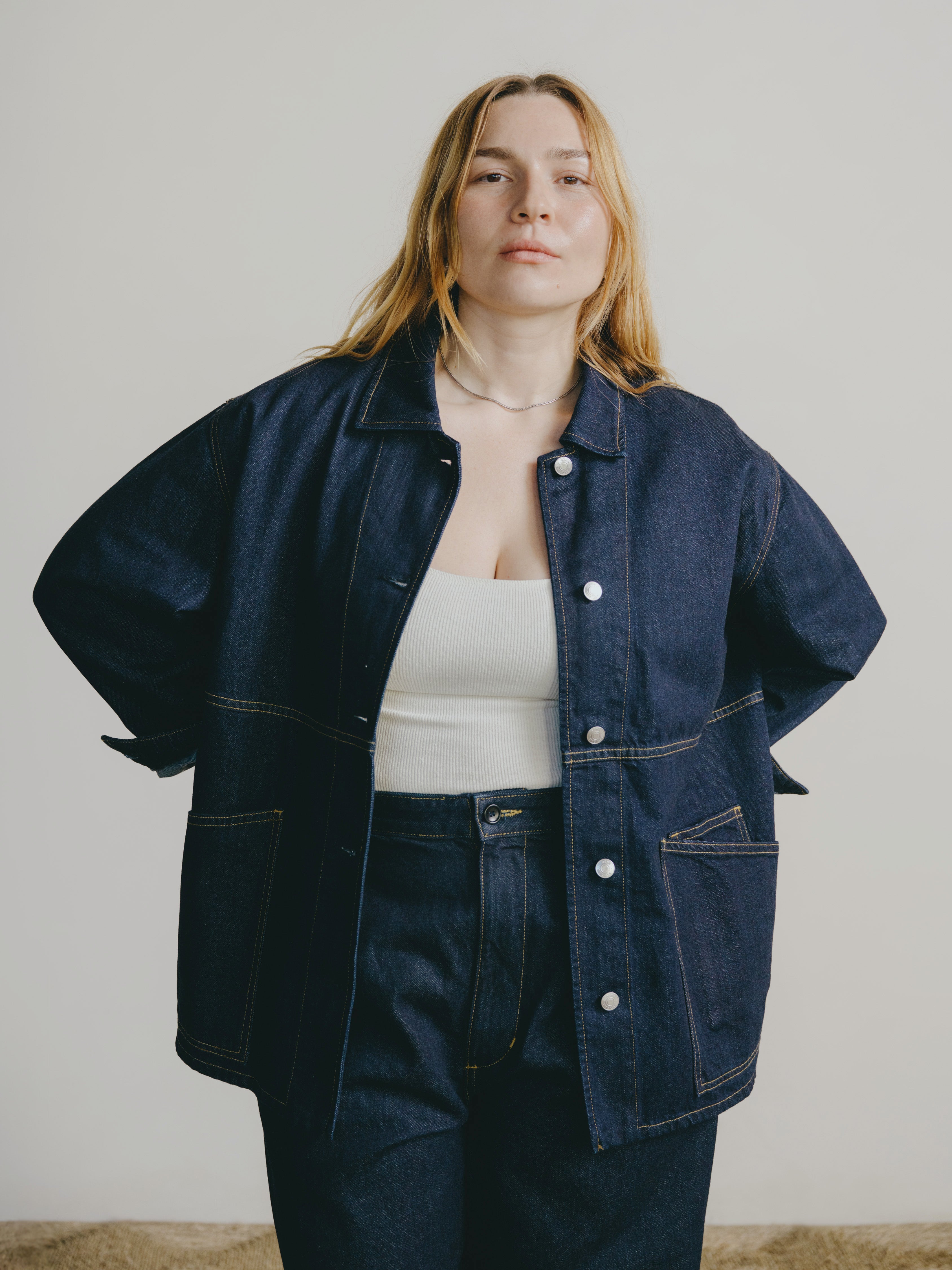 Loretta Jacket, Tencel Denim, Rinse