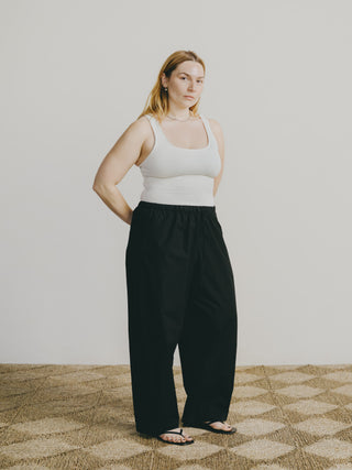 All Day Pant, Organic Poplin, Black