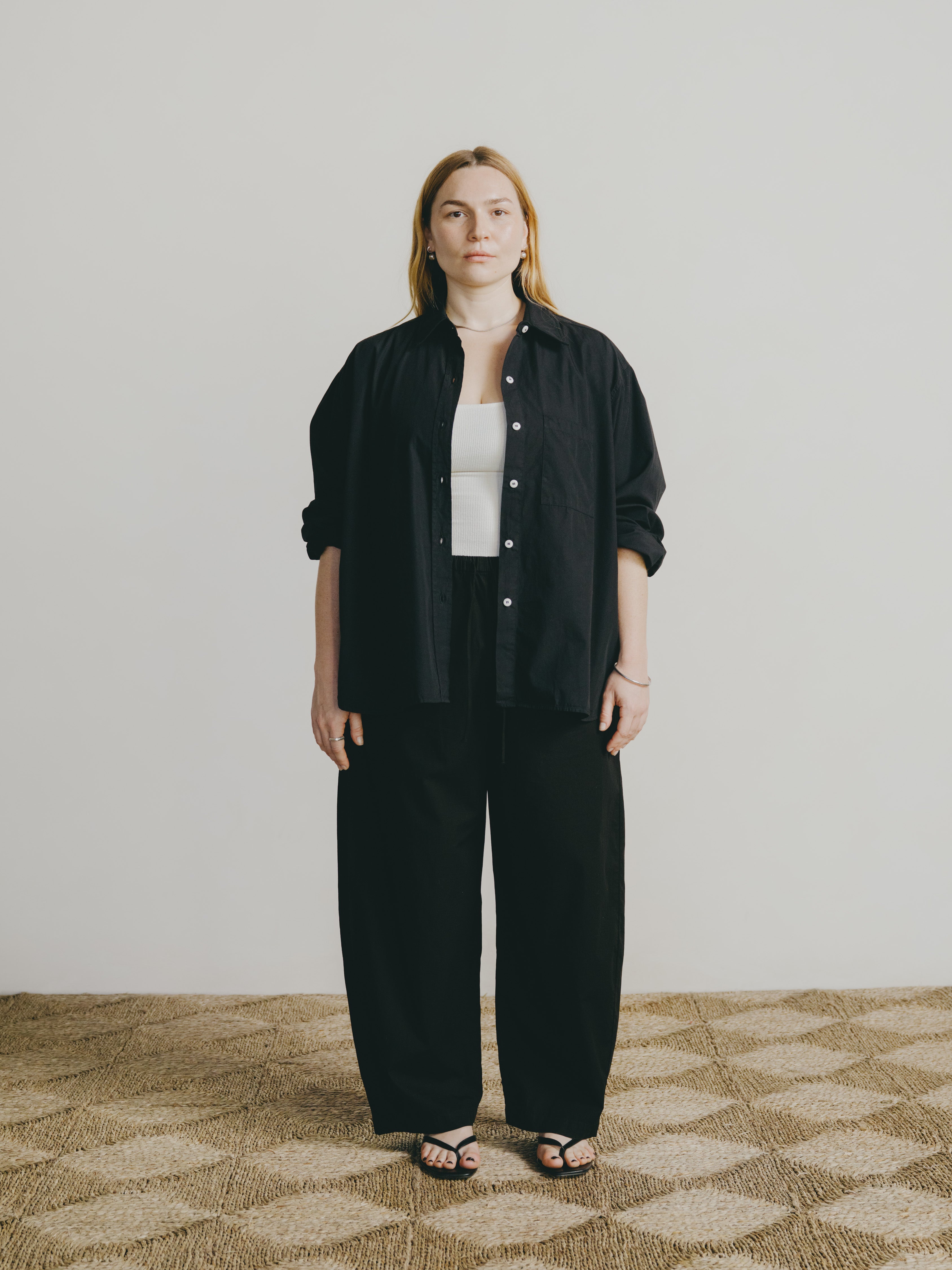 All Day Pant, Organic Poplin, Black