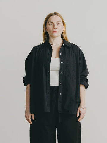 Marcie Shirt, Organic Poplin Button-Down | OZMA