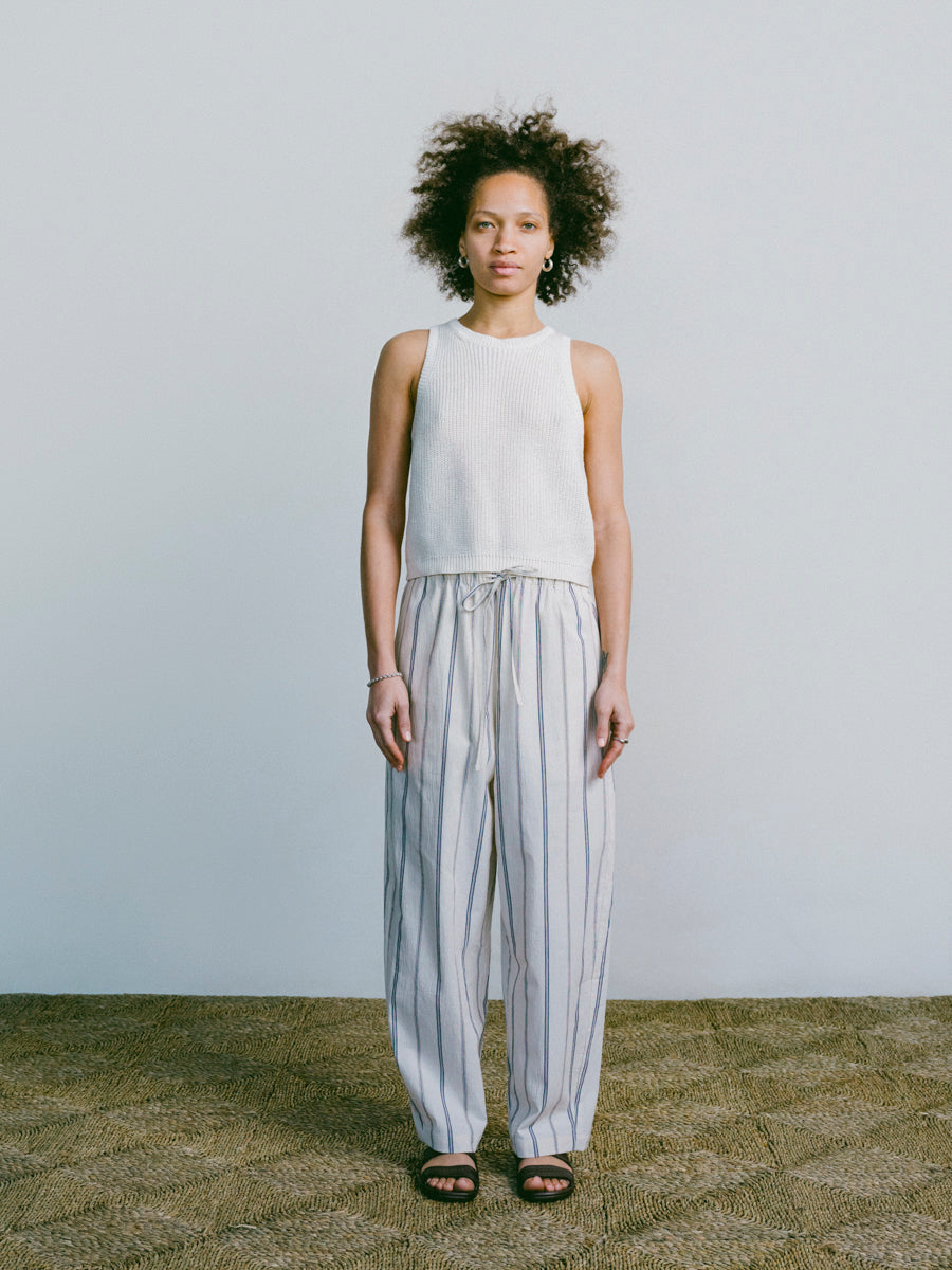 All Day Pant, Organic Japanese Cotton, Hampton Stripe