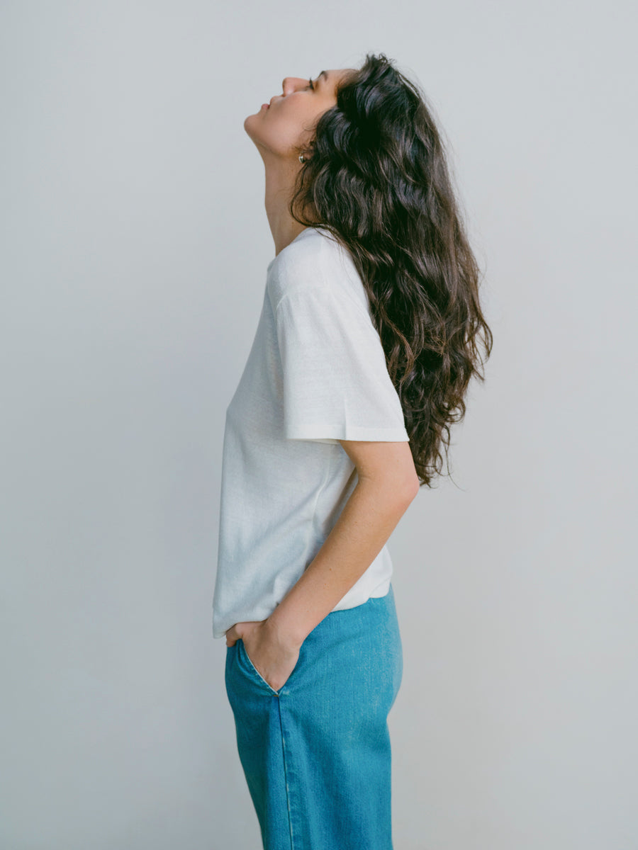 Big Tee, Regen Silk Noil Jersey, Natural