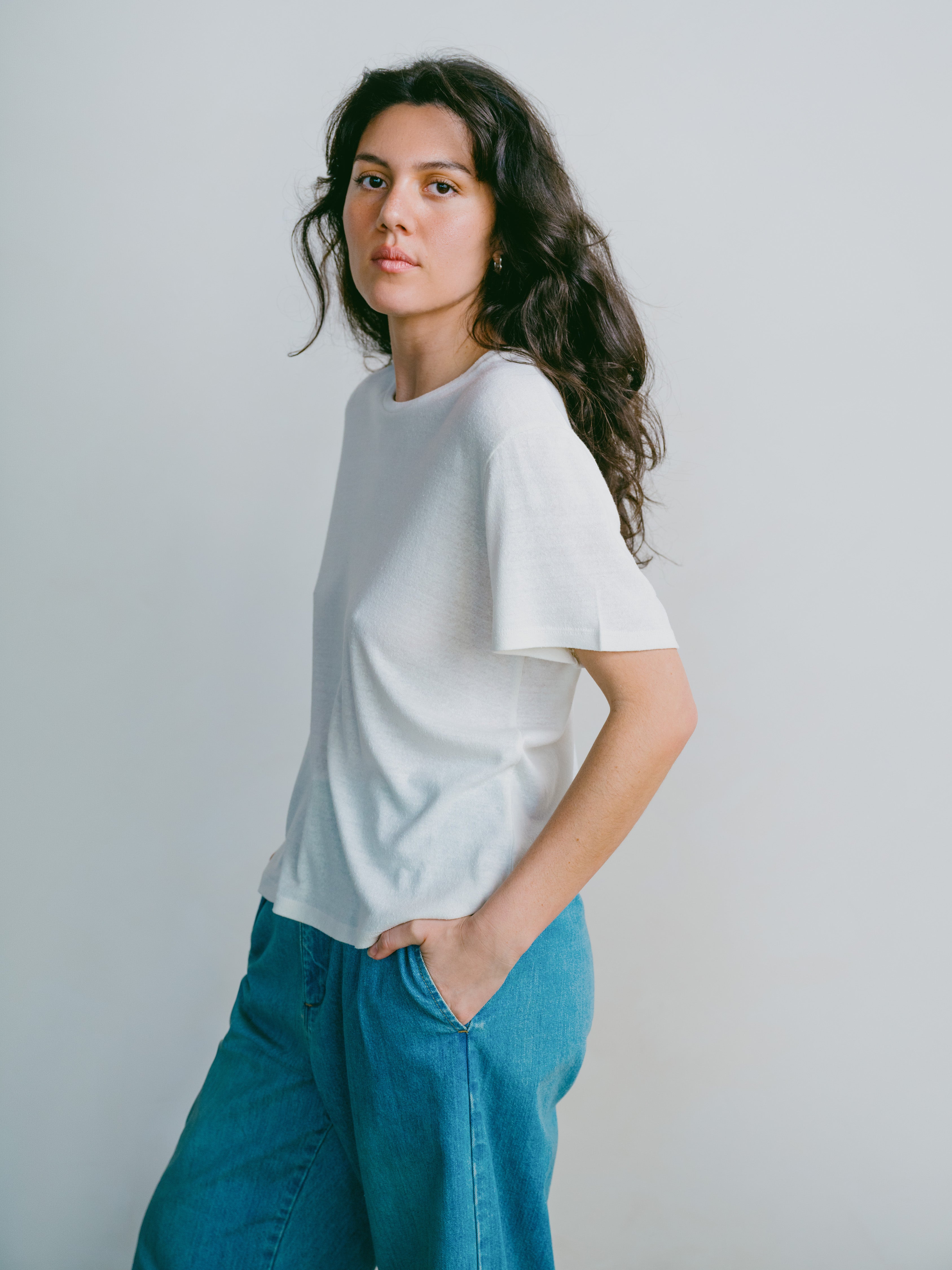 Big Tee, Regen Silk Noil Jersey, Natural