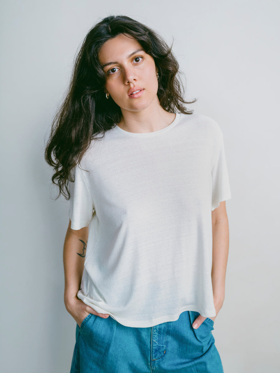 Big Tee, Regen Silk Noil Jersey, Natural