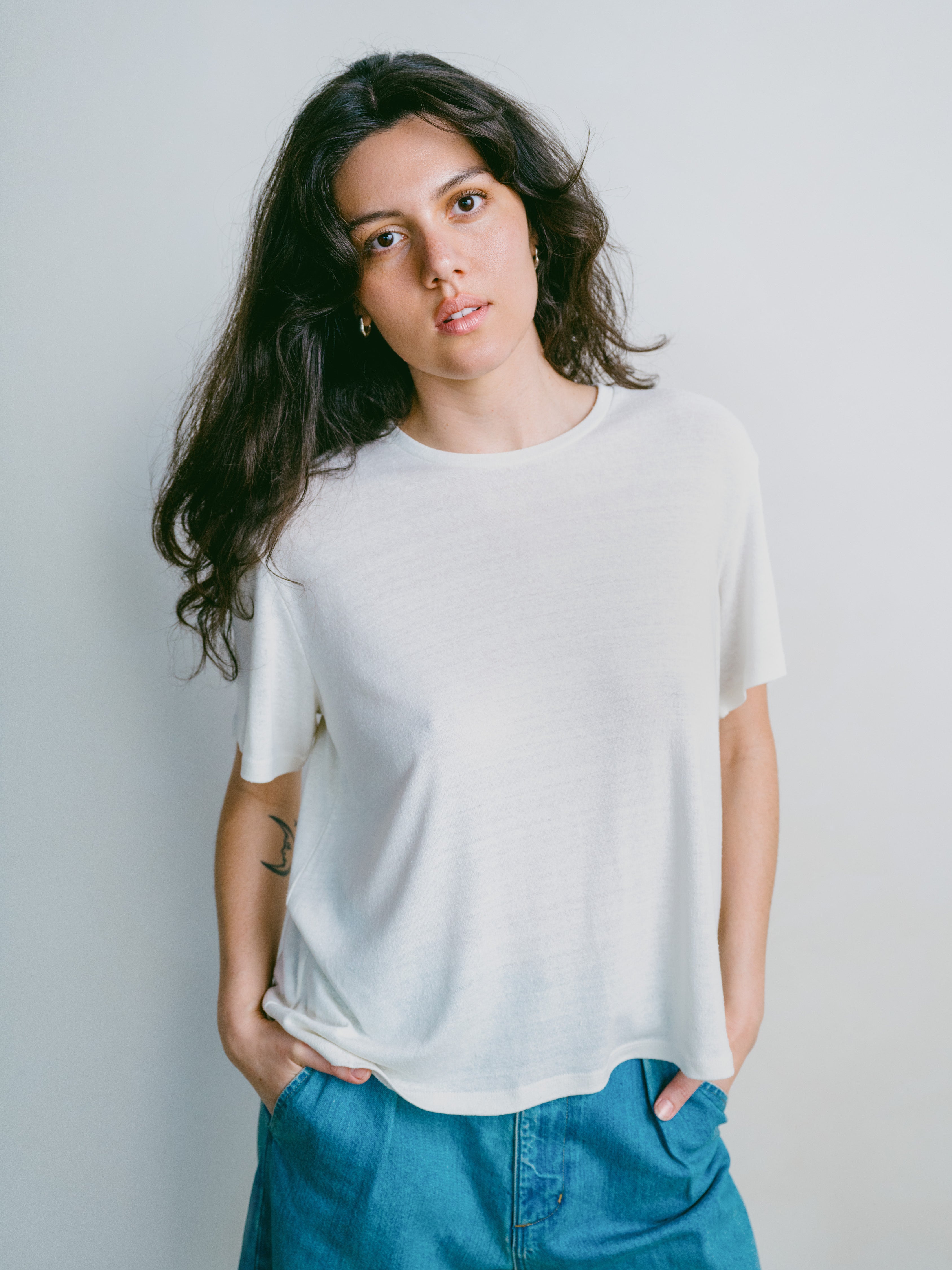 Big Tee, Regen Silk Noil Jersey, Natural