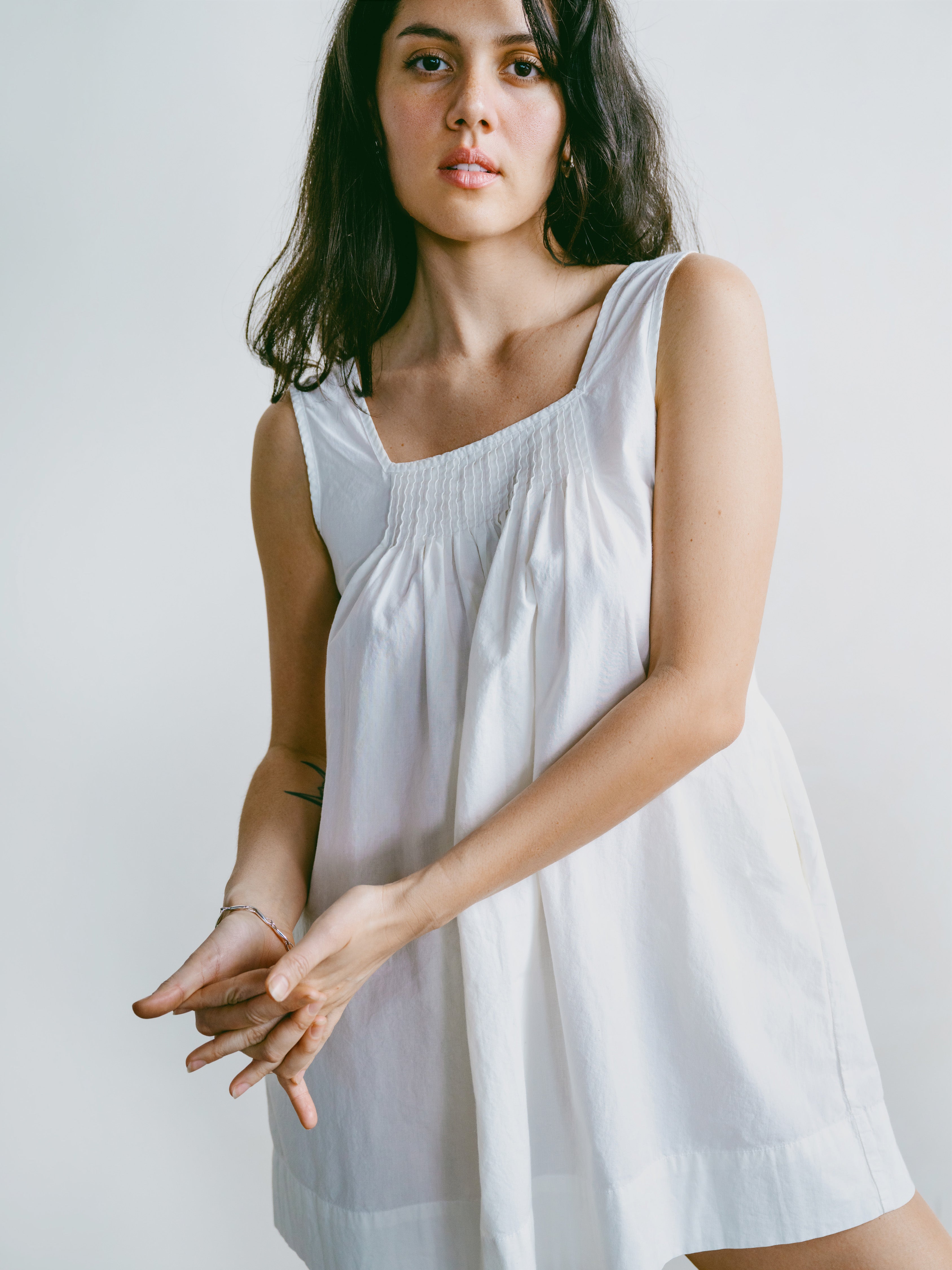 Milo Dress, Organic Batiste, Natural