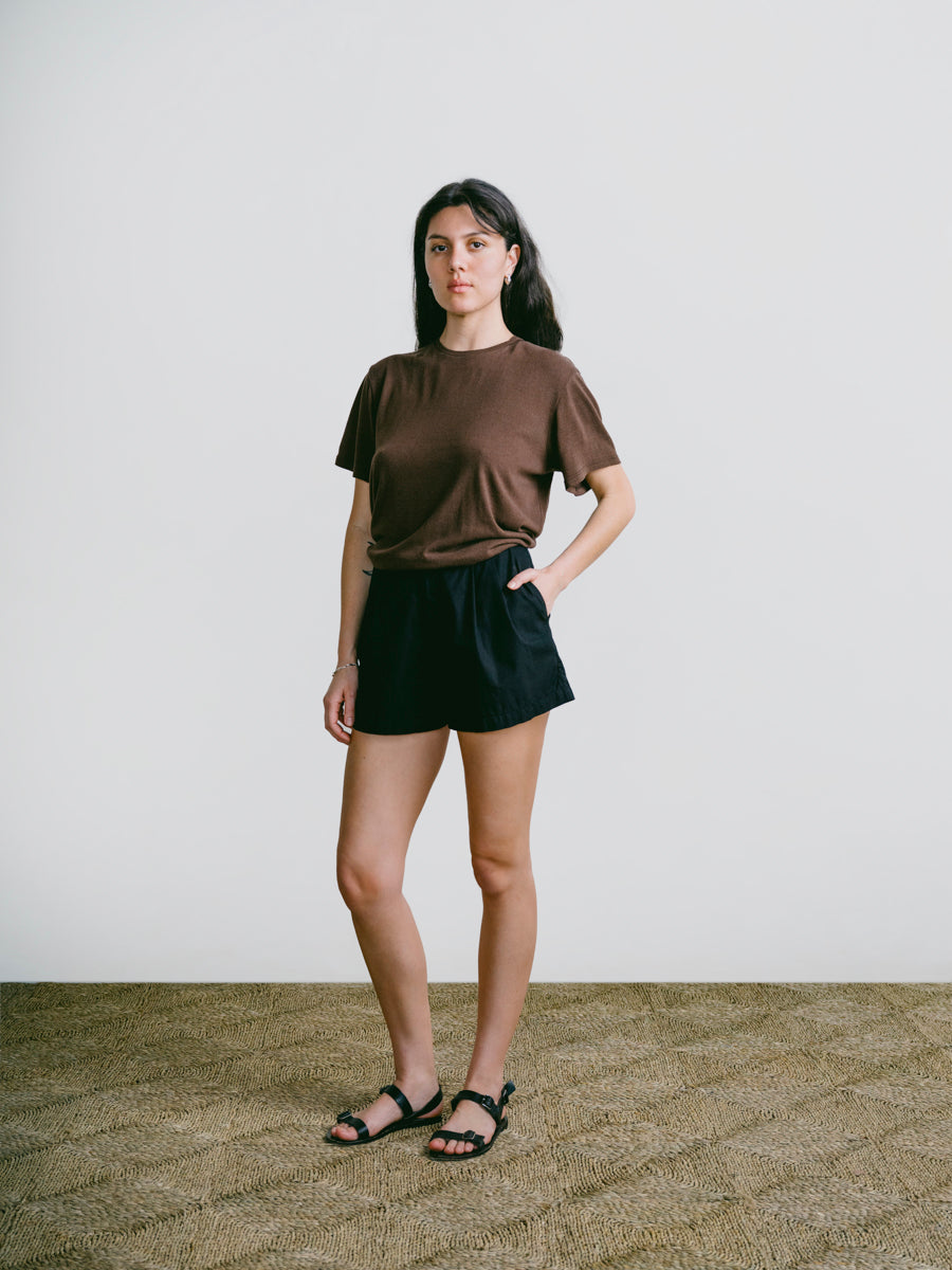 Summer Short, Organic Batiste, Soft Black
