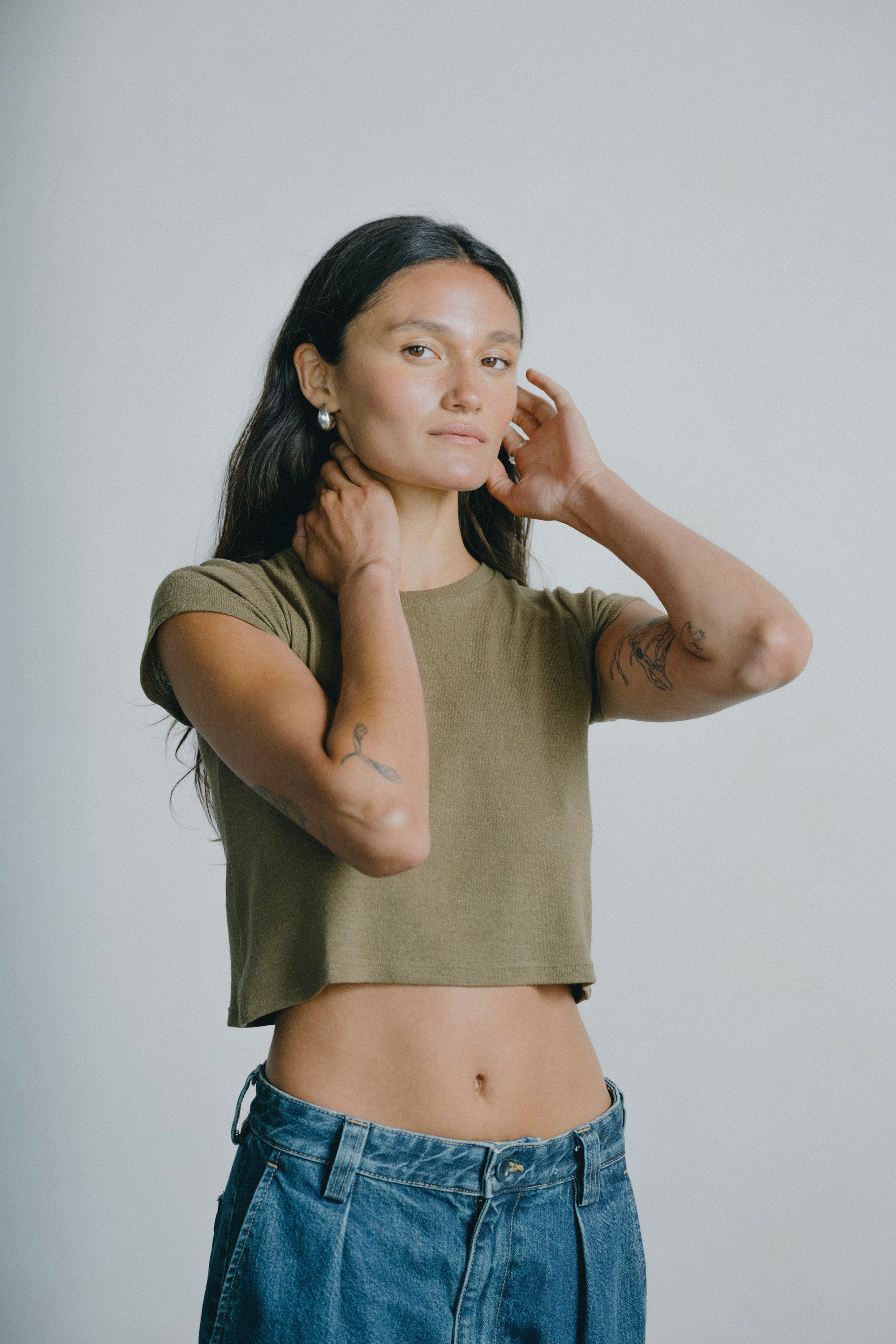 Lou Tee, Regen Silk Noil Jersey, Coffee