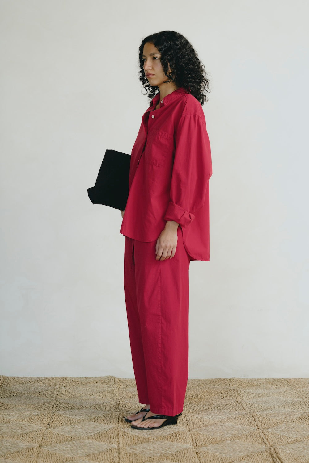 All Day Pant, Organic Poplin, Tomato