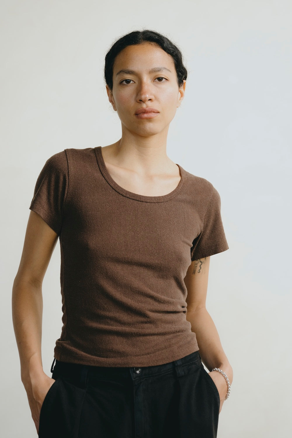 Baby Tee, Regen Silk Noil Jersey, Manzanita