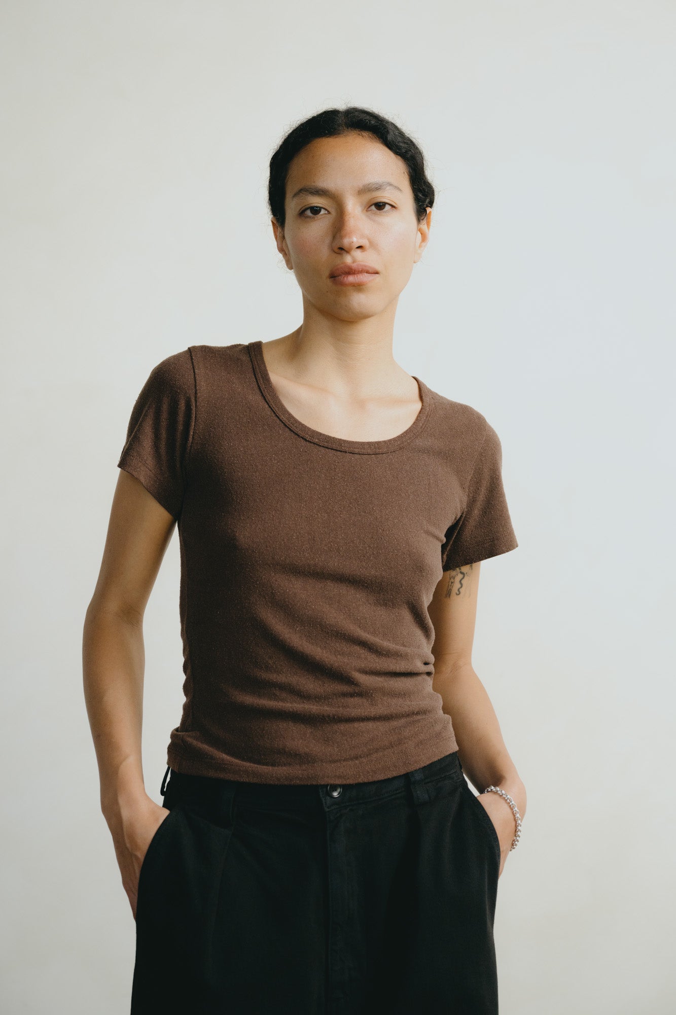 Baby Tee, Regen Silk Noil Jersey, Manzanita