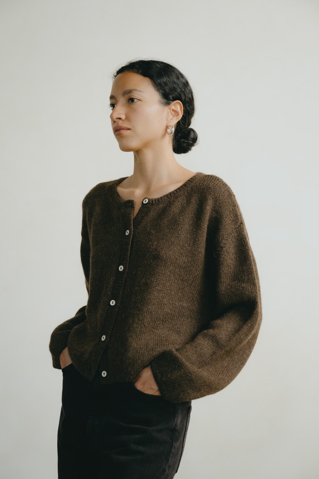 Everyday Cardigan, Baby Alpaca, Walnut