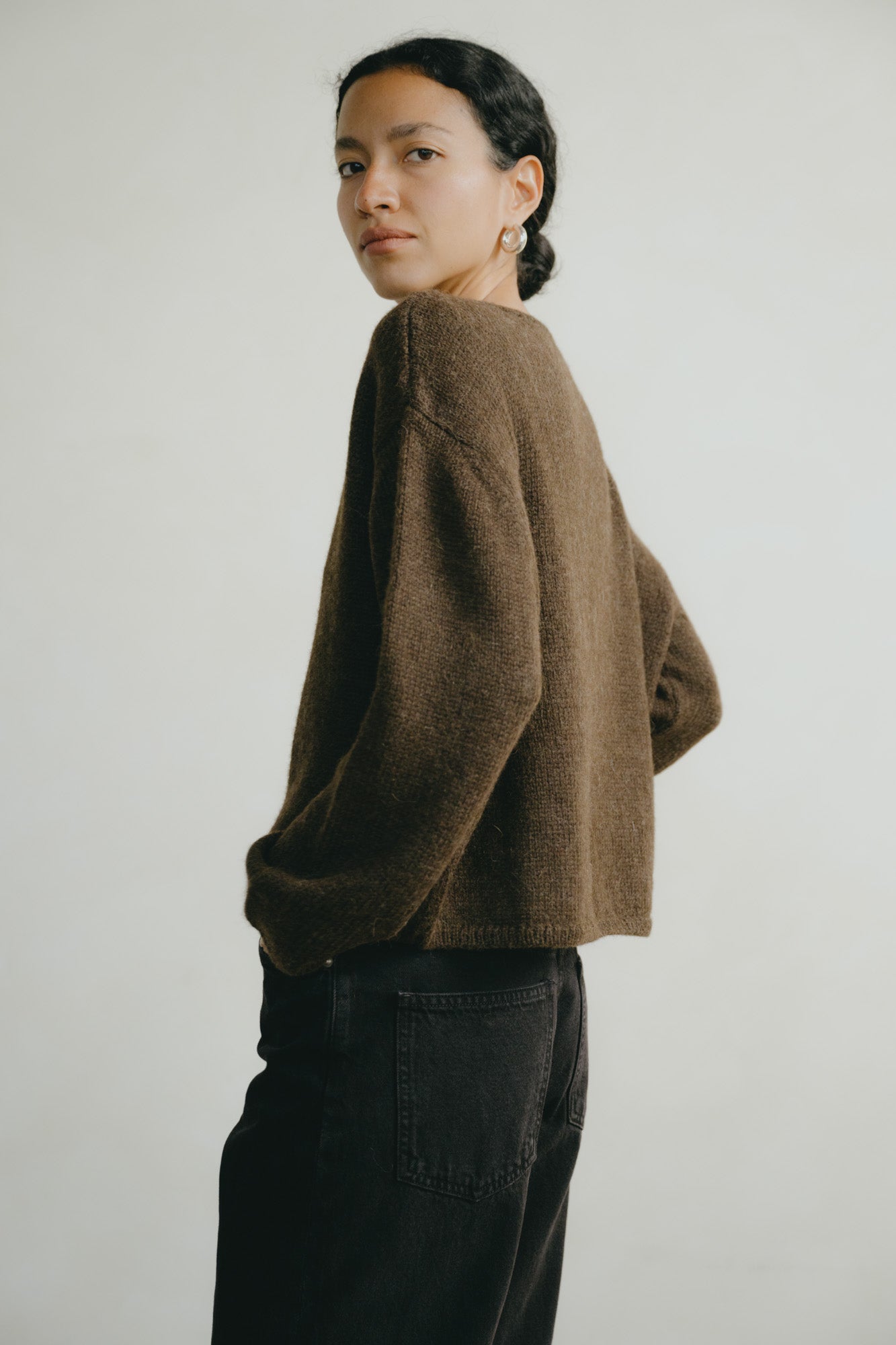 Everyday Cardigan, Baby Alpaca, Walnut