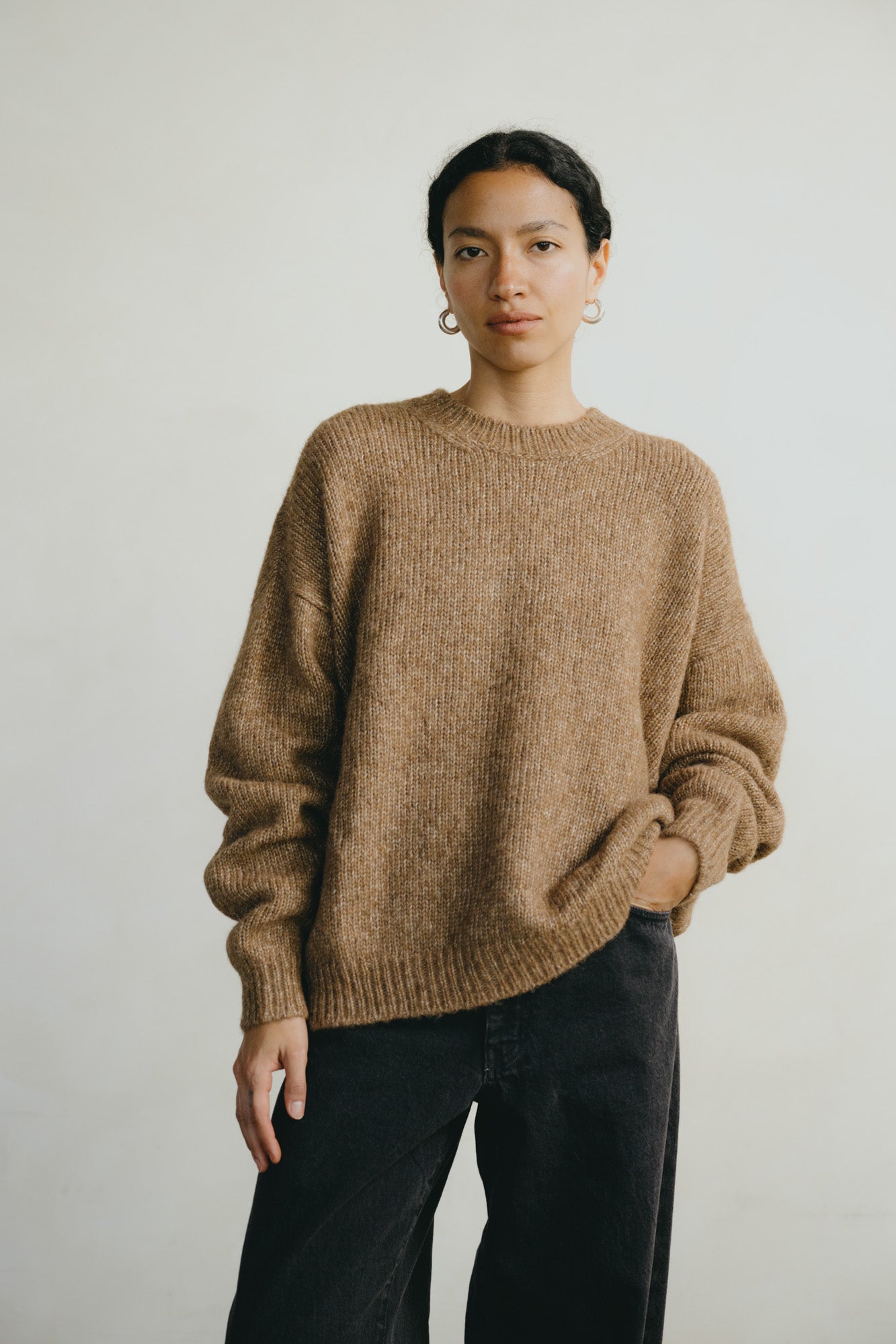Chleo Crew, Alpaca Cotton, Maple