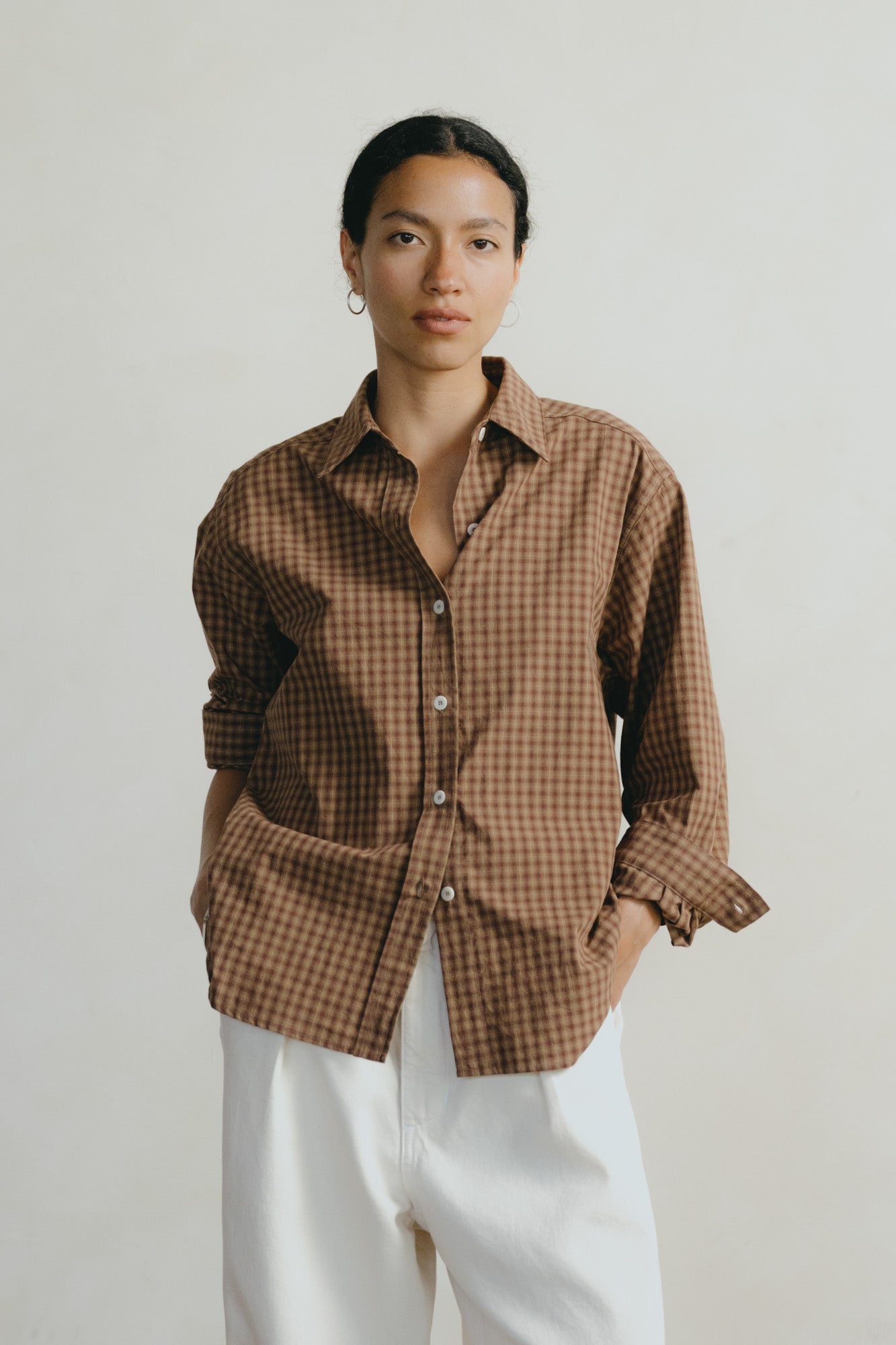 Marcie Shirt, Japanese Organic Cotton, Acid Plaid