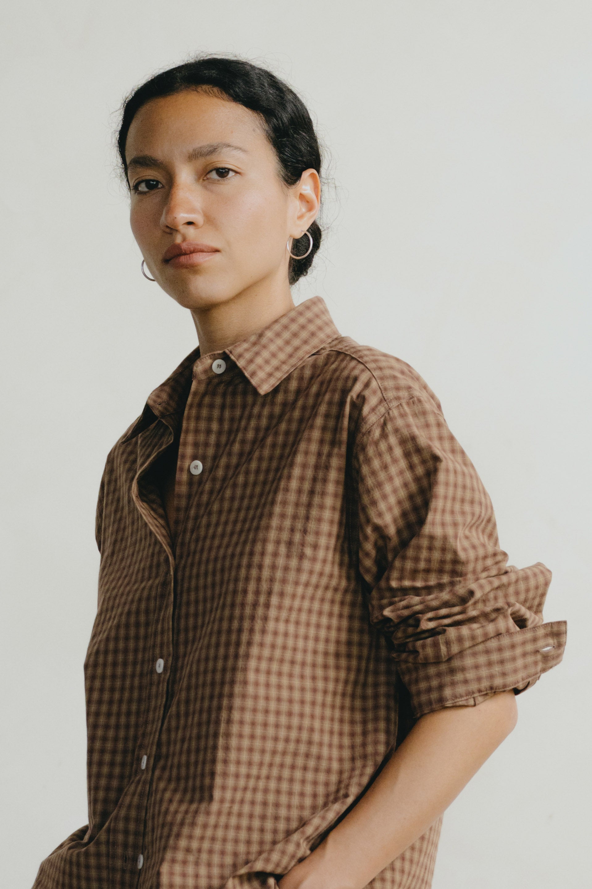 Marcie Shirt, Japanese Organic Cotton, Acid Plaid