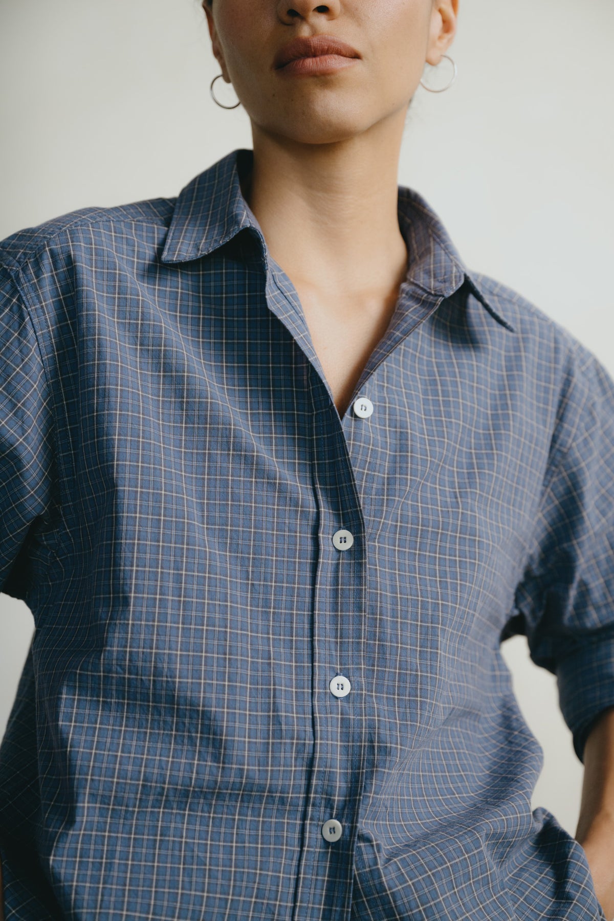 Marcie Shirt, Japanese Organic Cotton, Dad Plaid