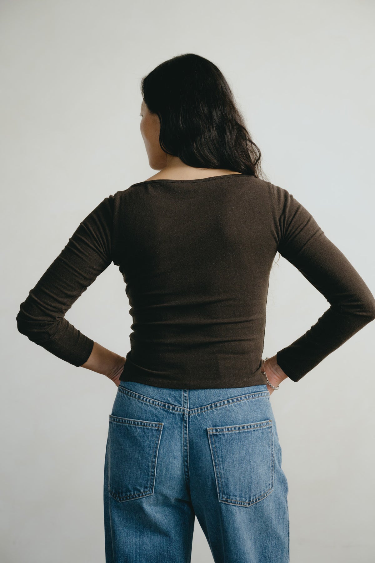 Blake Boatneck, Regen Silk Noil Jersey, Walnut