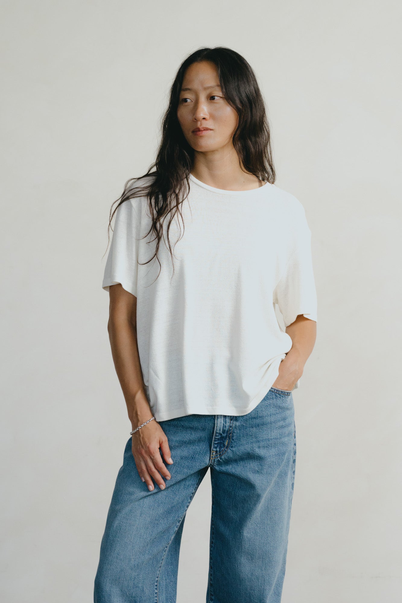 Big Tee, Regen Silk Noil Jersey, Natural