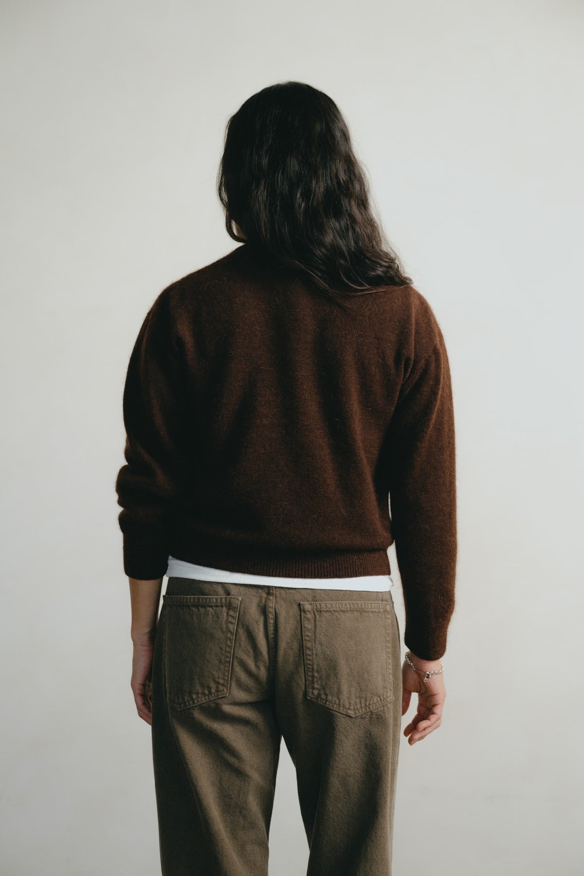 Ines Crew, Midweight Alpaca Blend, Hickory