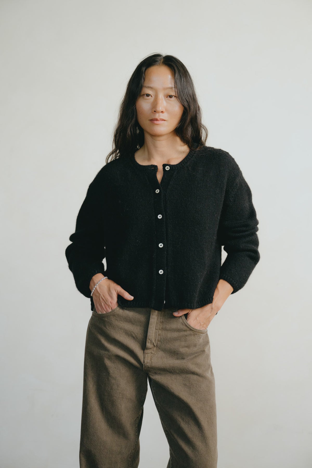 Everyday Cardigan, Baby Alpaca, Black