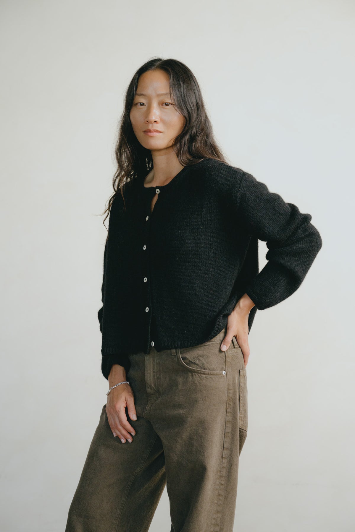 Everyday Cardigan, Baby Alpaca, Black