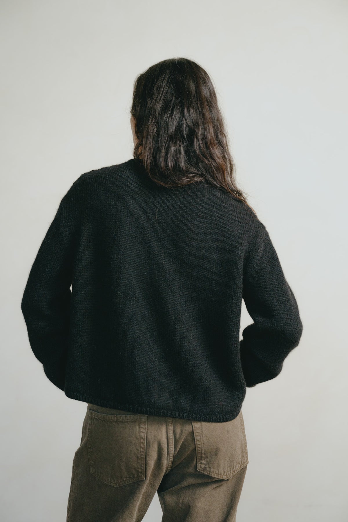 Everyday Cardigan, Baby Alpaca, Black